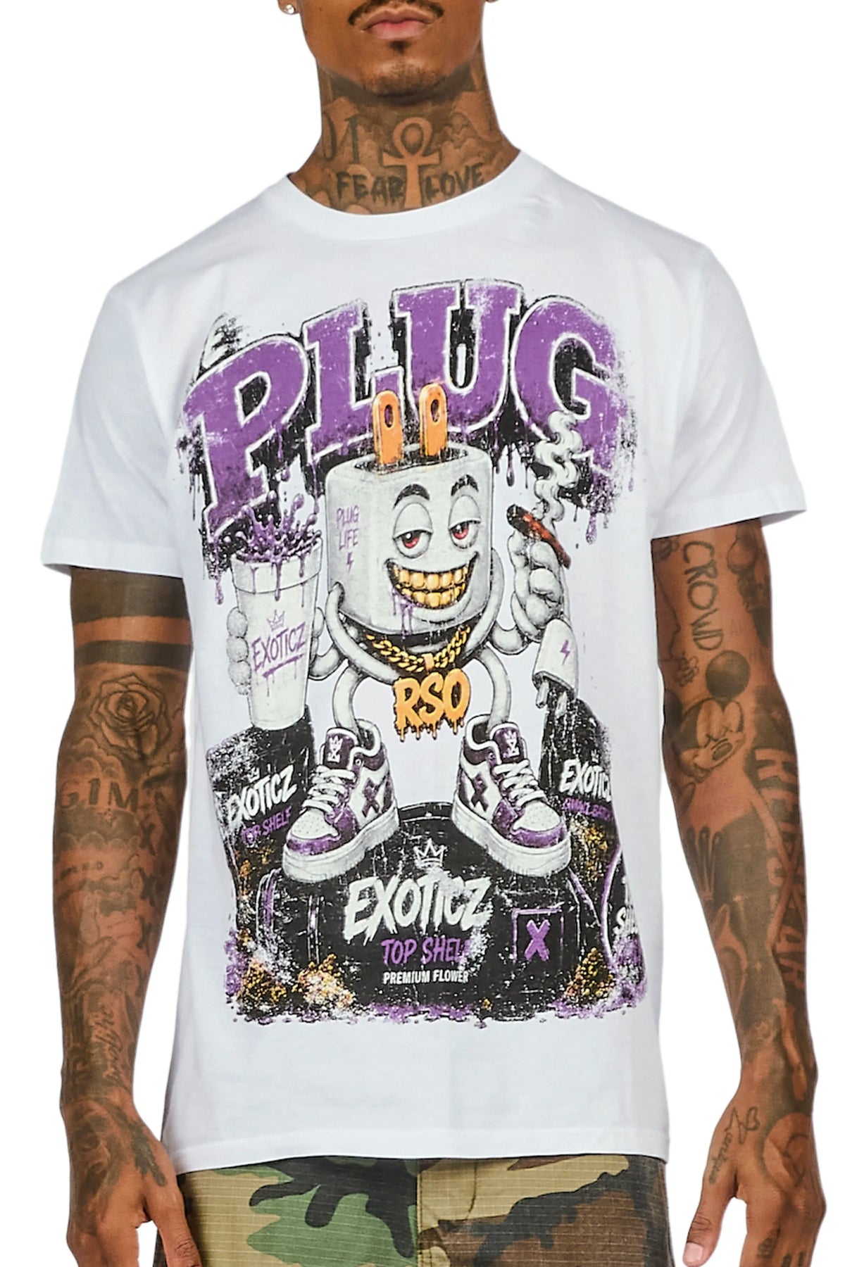 Voss White Oversized Graphic T-Shirt