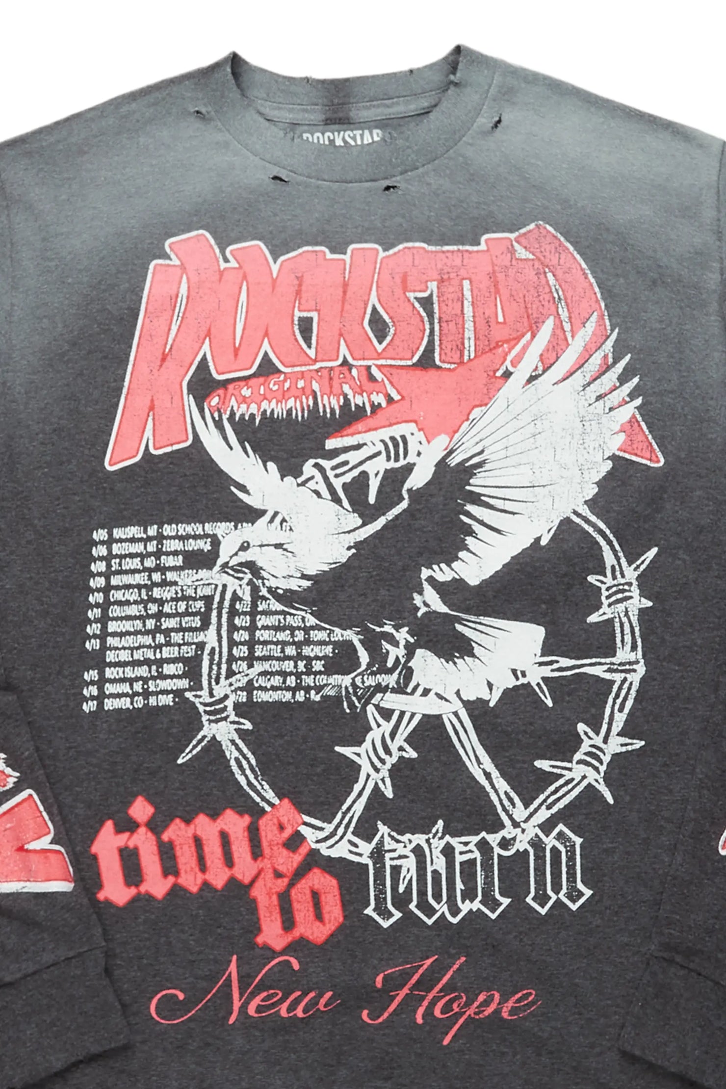 Burial Charcoal Long Sleeve Graphic T-Shirt