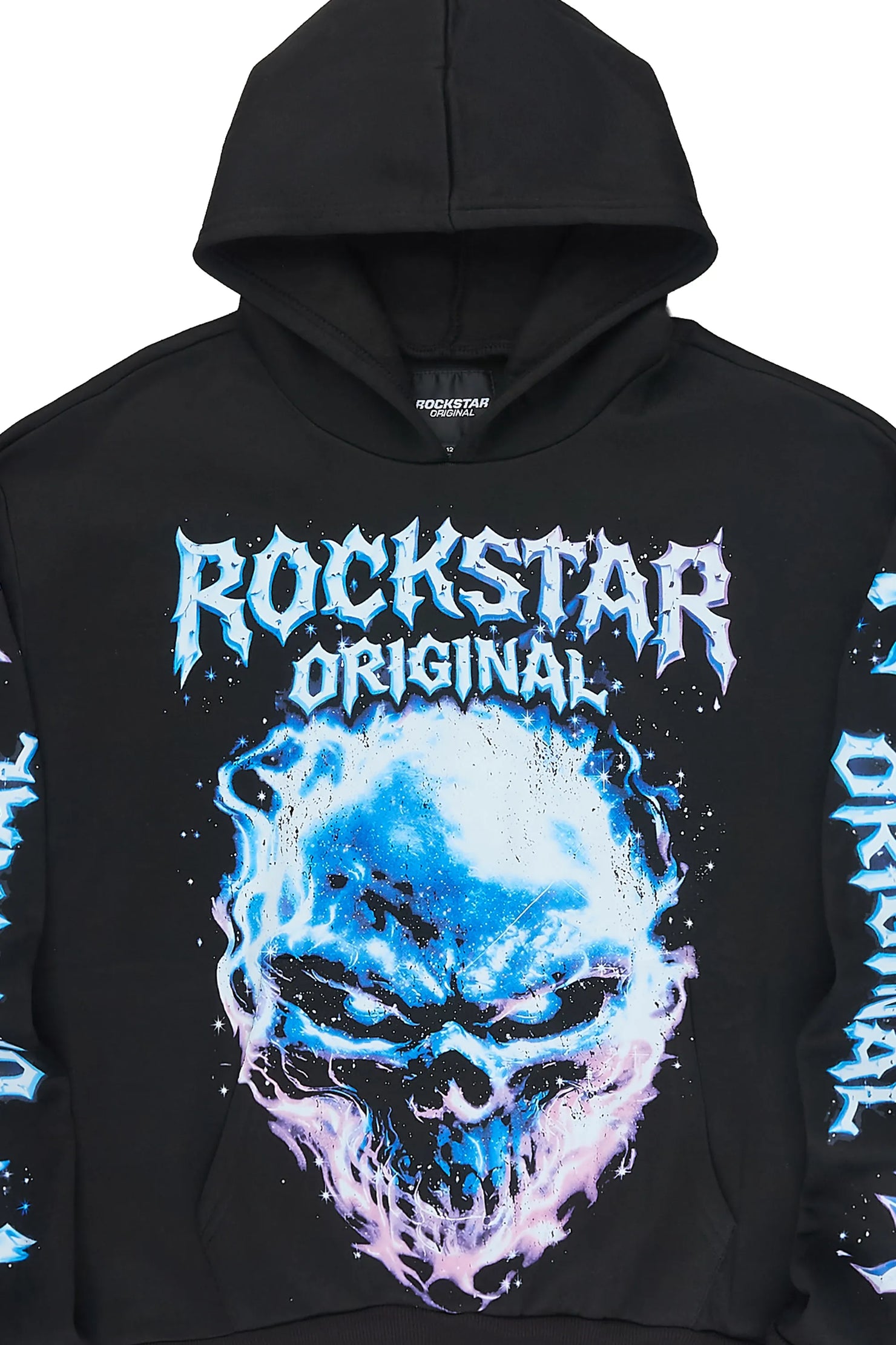 Boys Pixel Black/Blue Graphic Hoodie