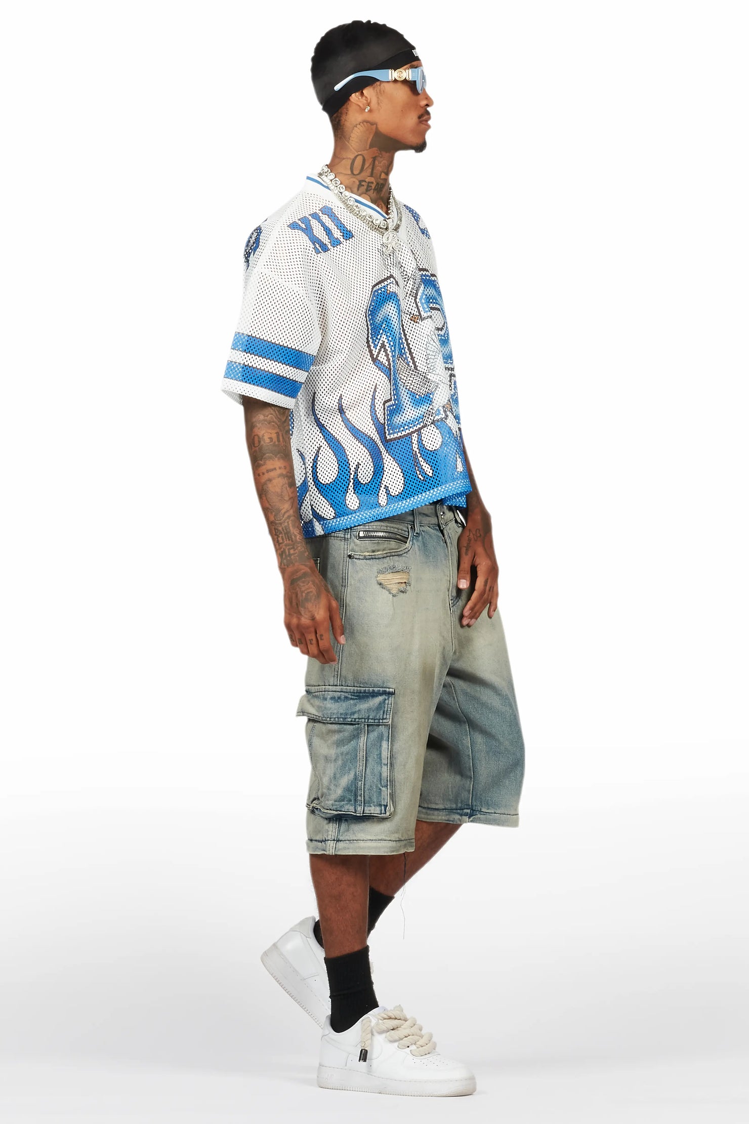 Rupert Vintage Blue Baggy Fit Zip Off Jean