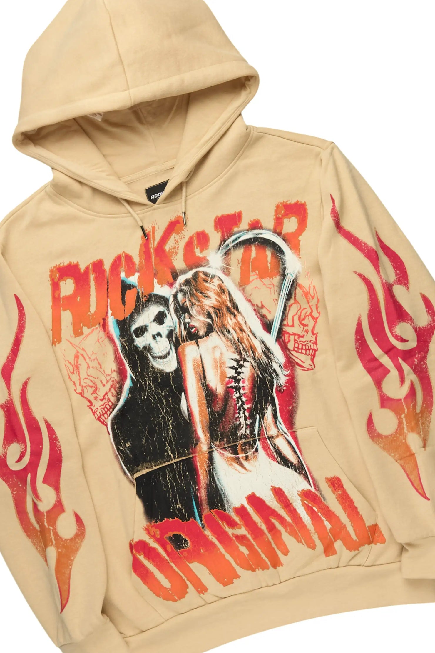 Zo Beige Hoodie/Stacked Pant Track Set