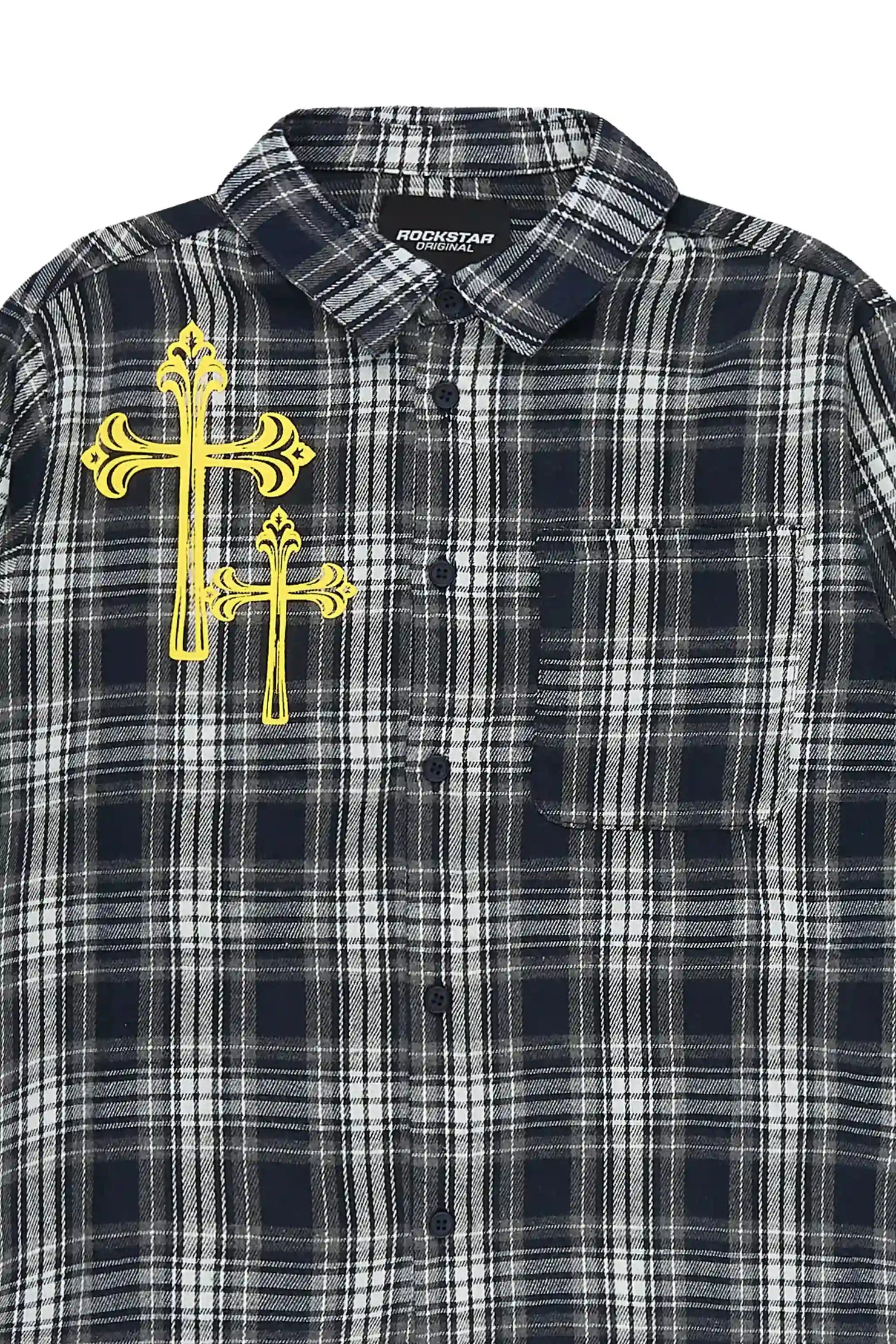 Boys Helder Navy Flannel Shirt