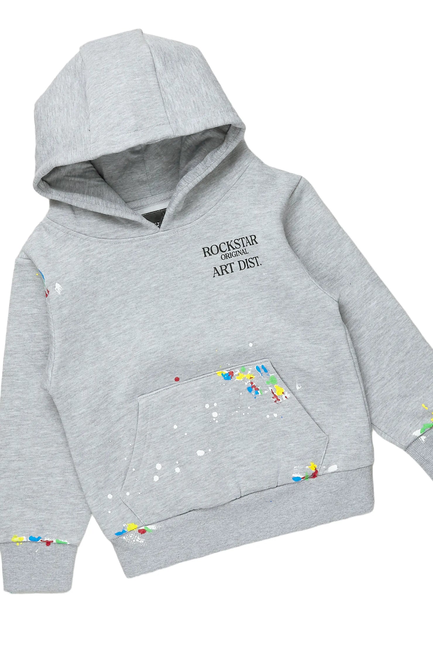 Girls Artie Grey Hoodie Stacked Flare Track Set