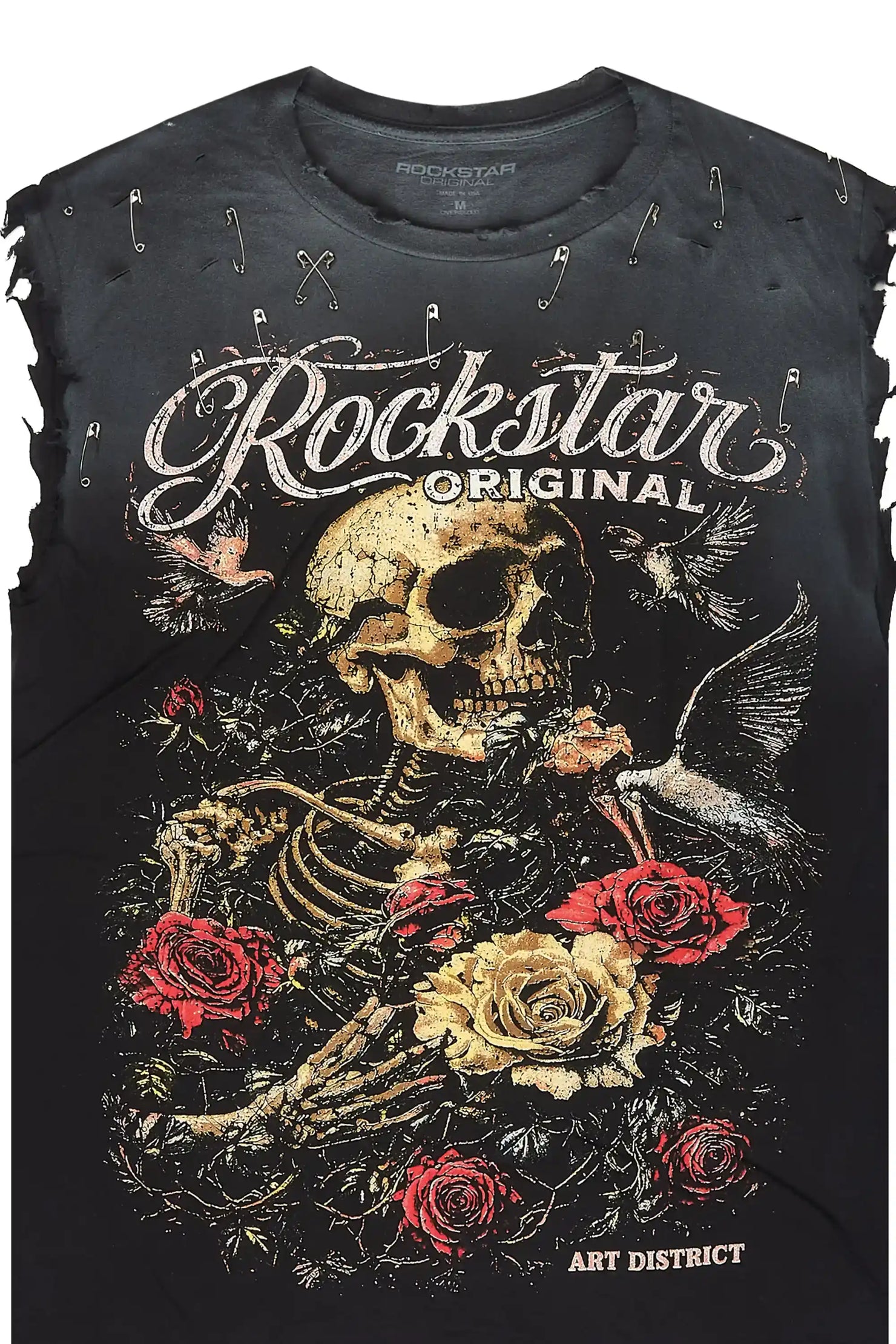 Ryniah Black Cut Sleeve T-Shirt