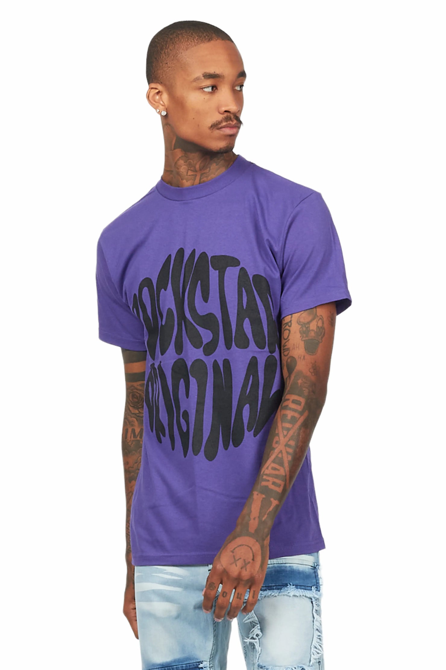 Thierry Purple Graphic T-Shirt