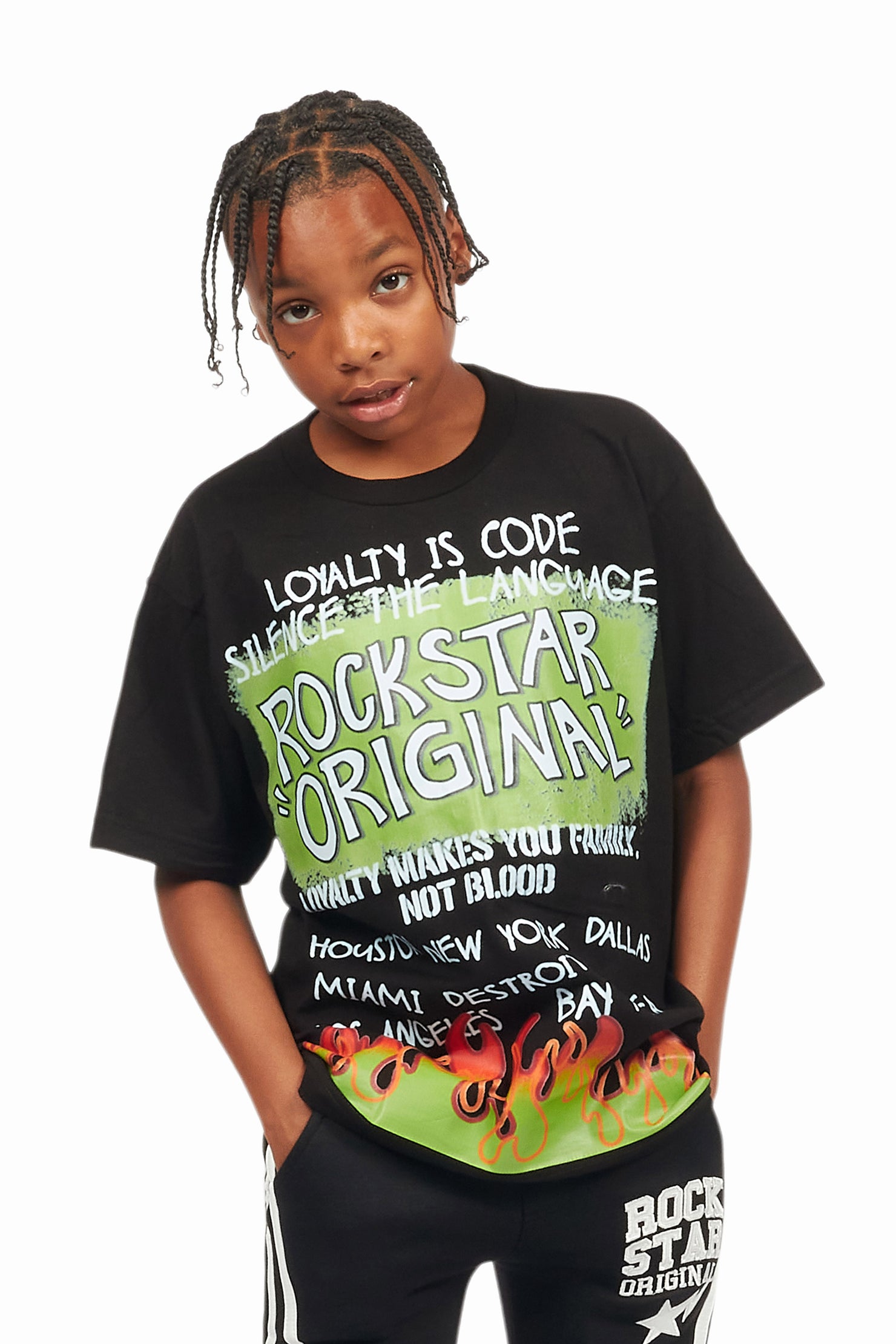 Boys Beno Black Graphic T-Shirt