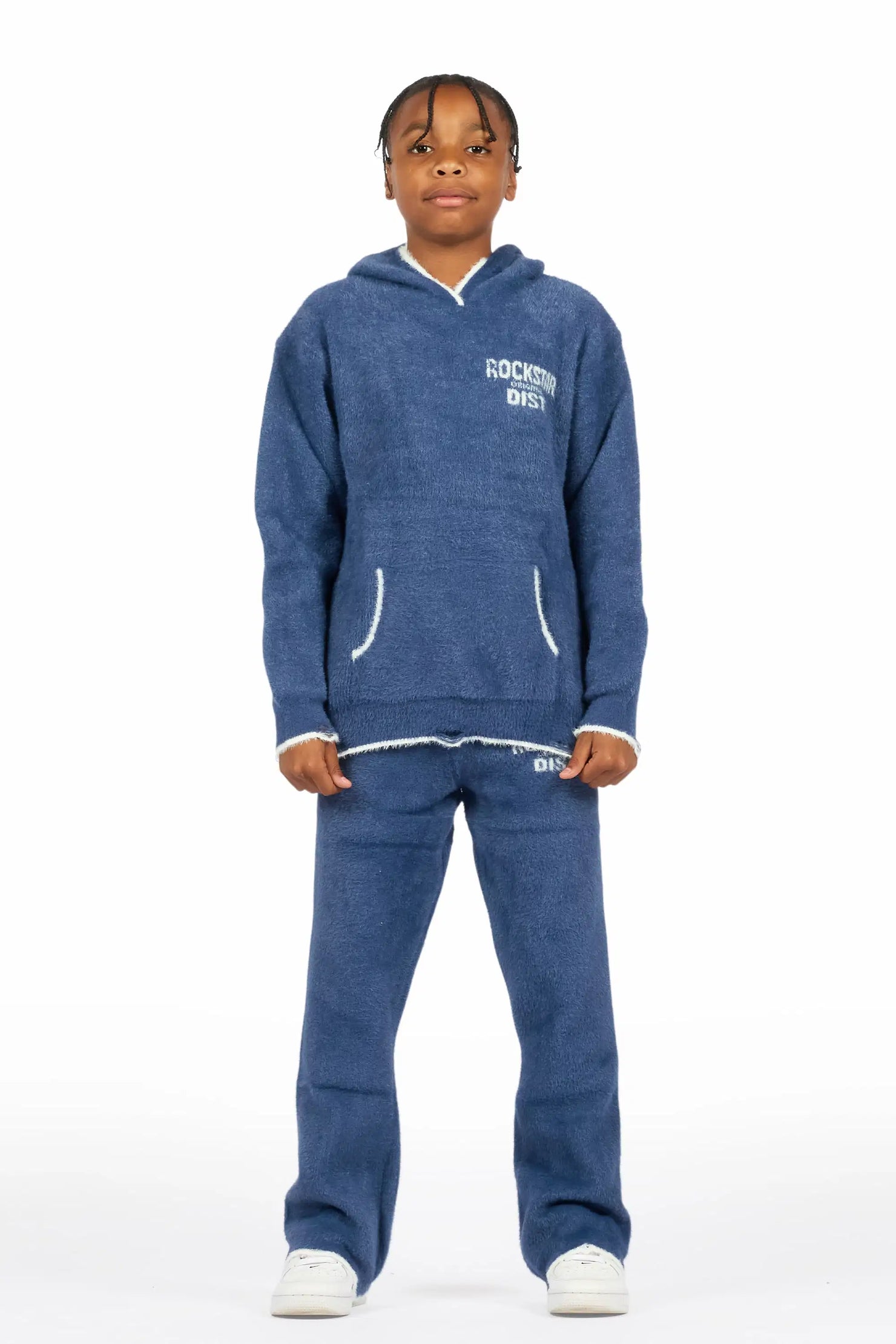 Boys Lake Mohair Navy Knit Track set
