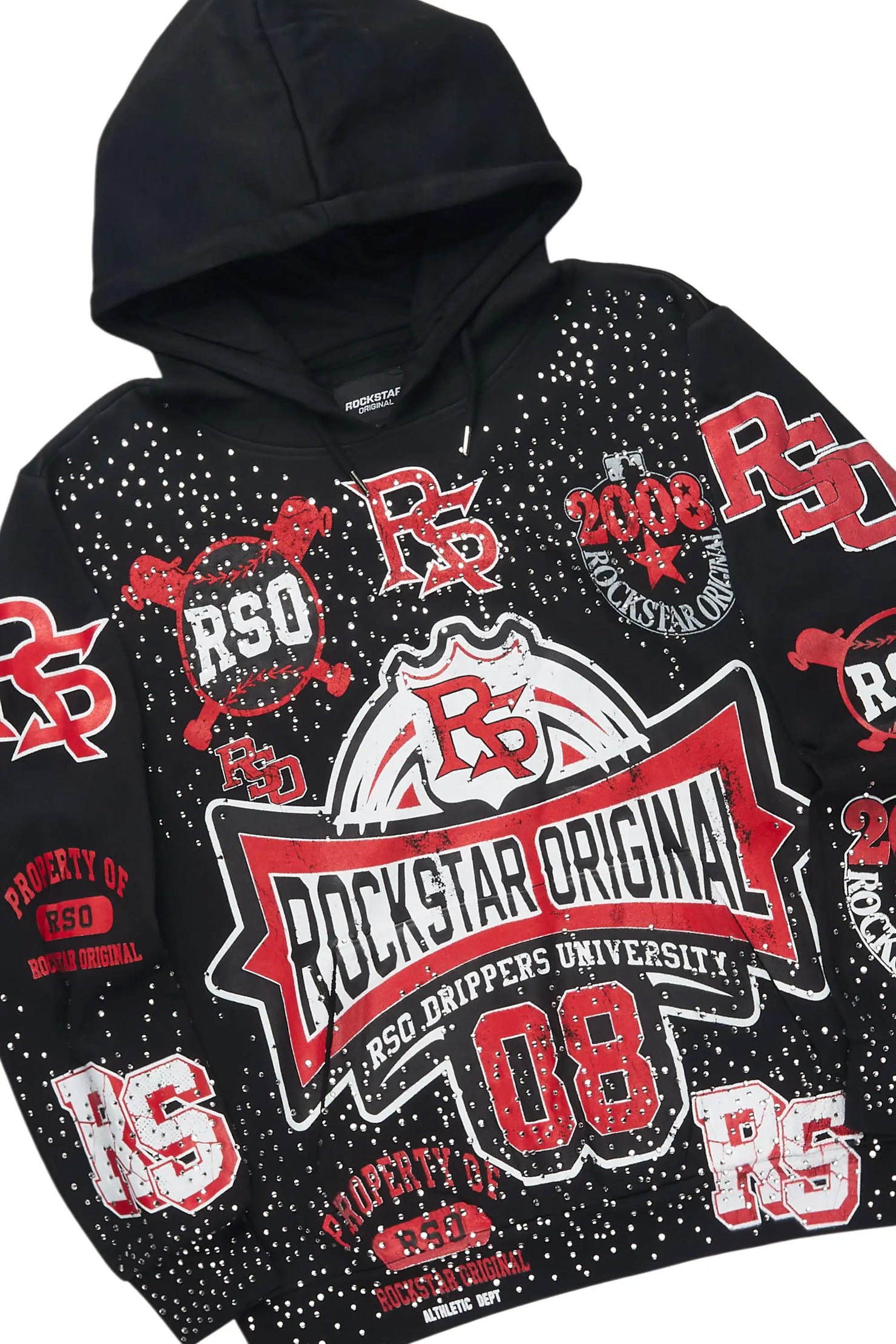 Mavrix Black Rhinestone Hoodie/Stacked Flare Track Set