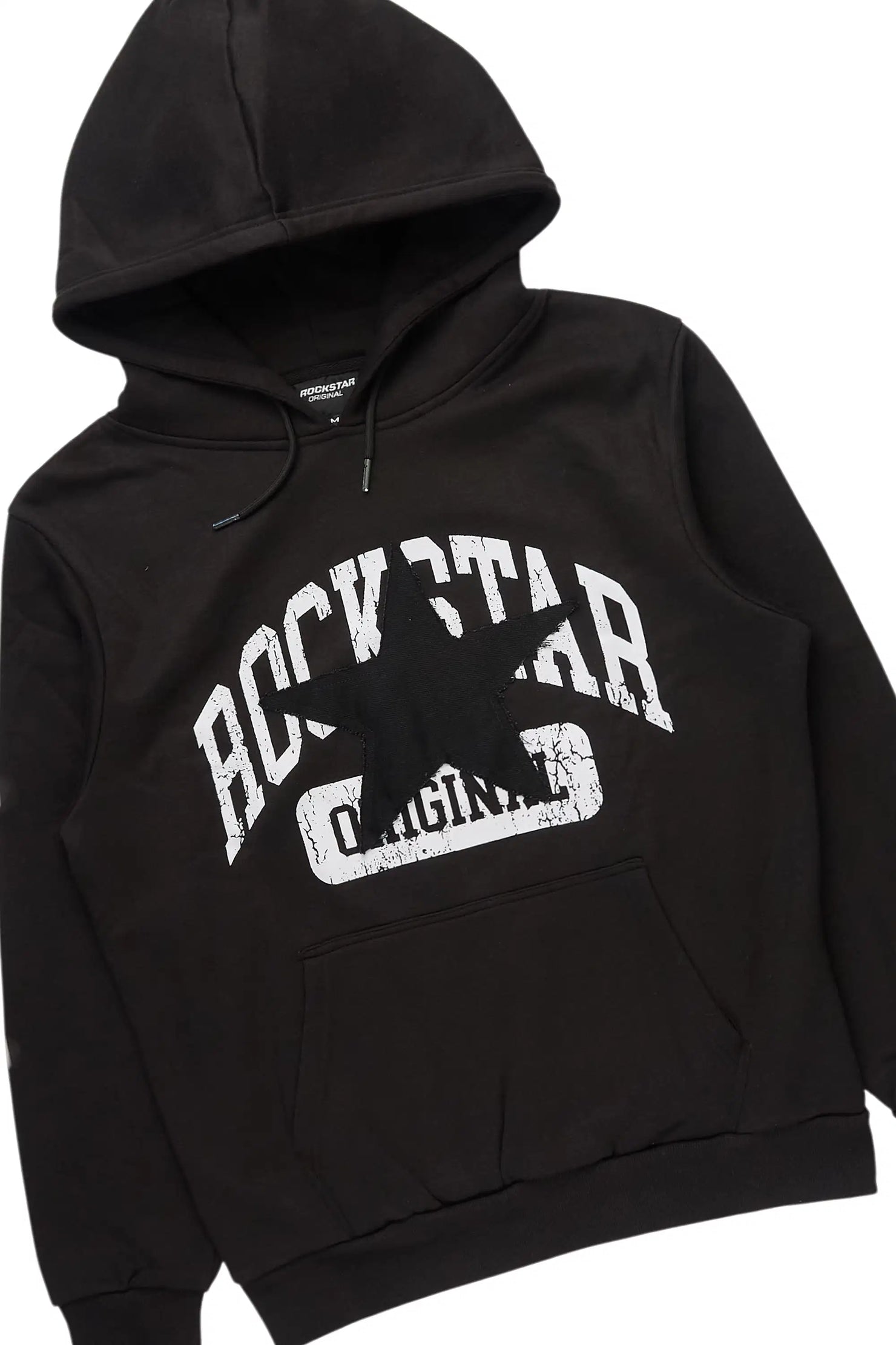 Mallor Black Hoodie Stacked Flare Track Set