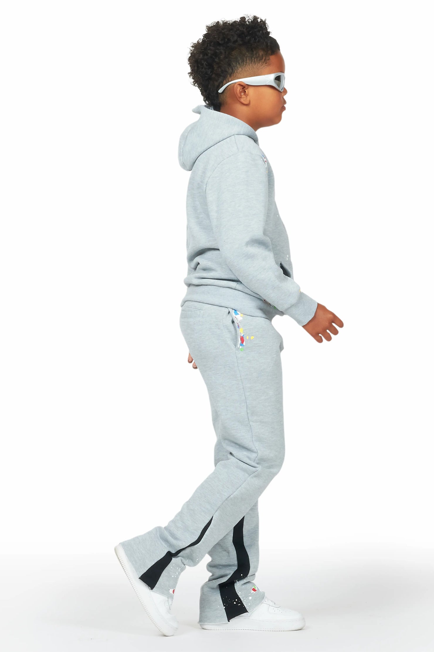 Boys Palmer Grey Stacked Track Set