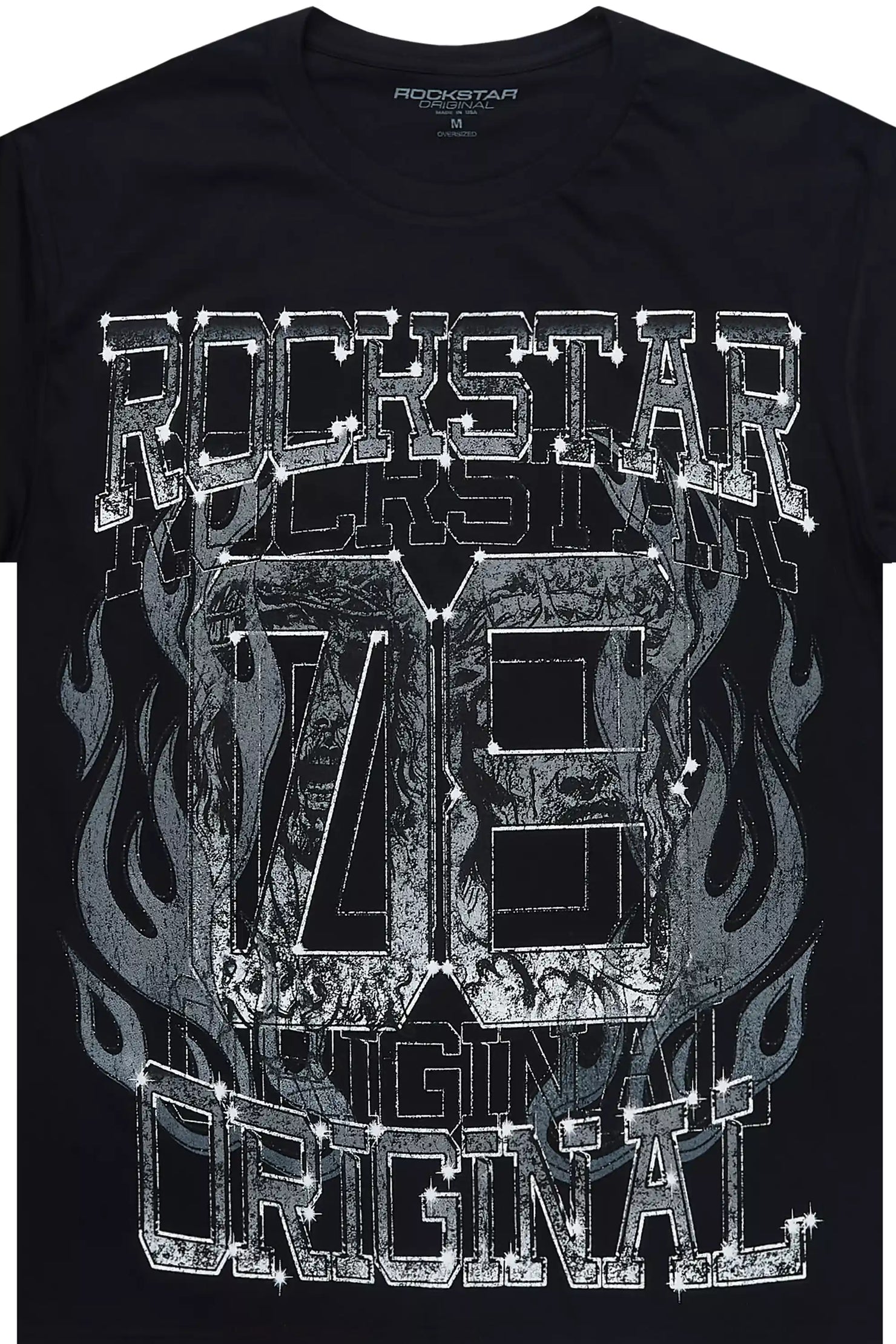 Veyene Black/Grey Oversized Graphic T-Shirt