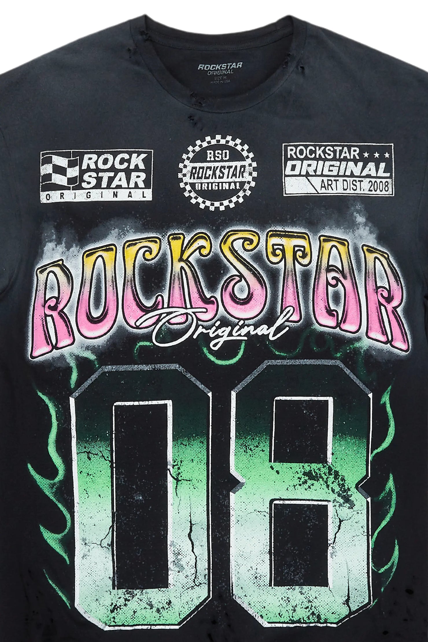 Quito Black Oversize Graphic T-Shirt