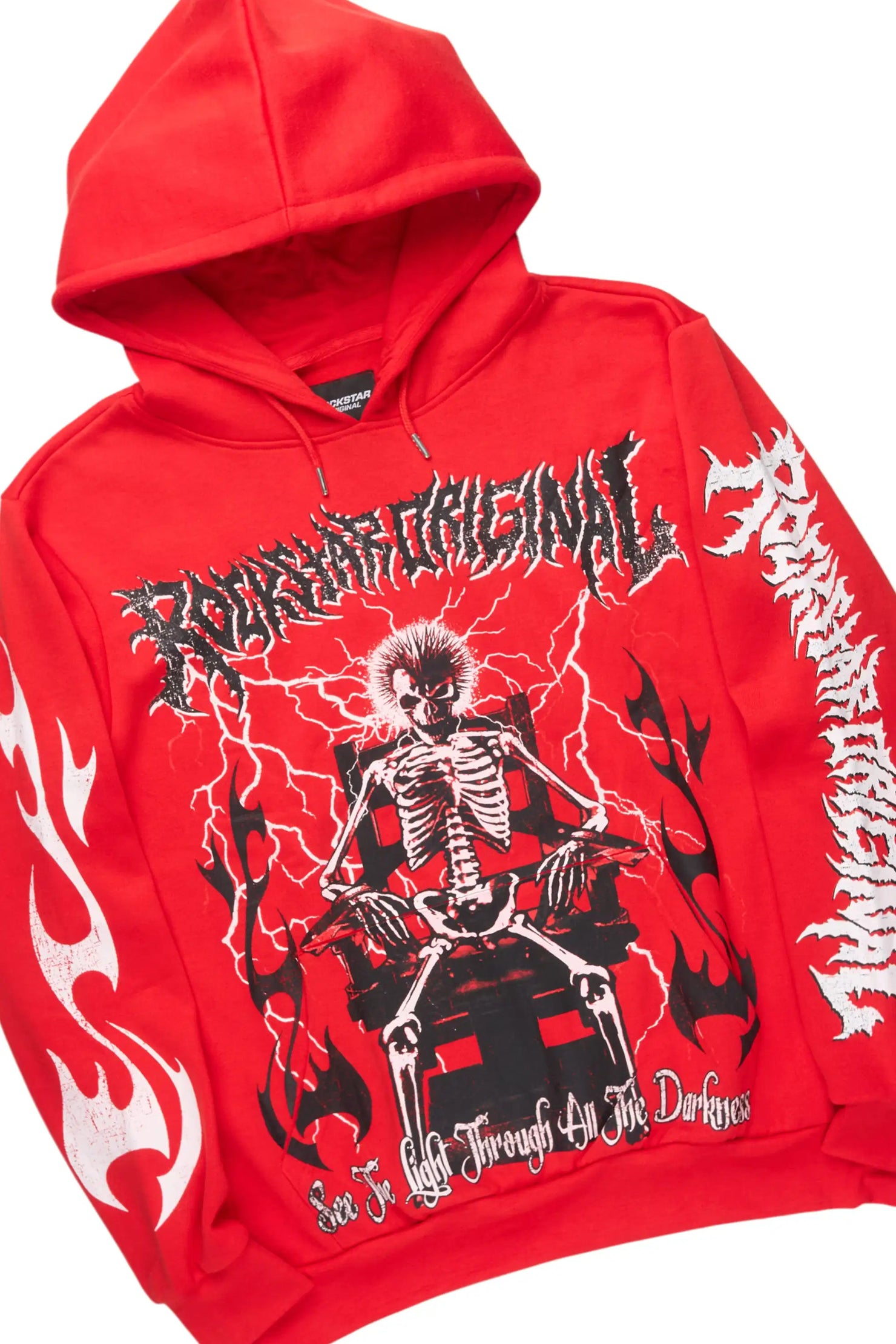 Deathrow Red Hoodie/Stacked Track Pant Set