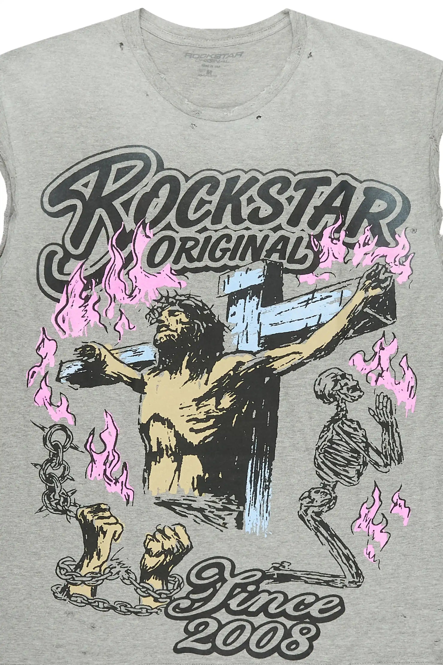 Kyren Grey Cut off Tee