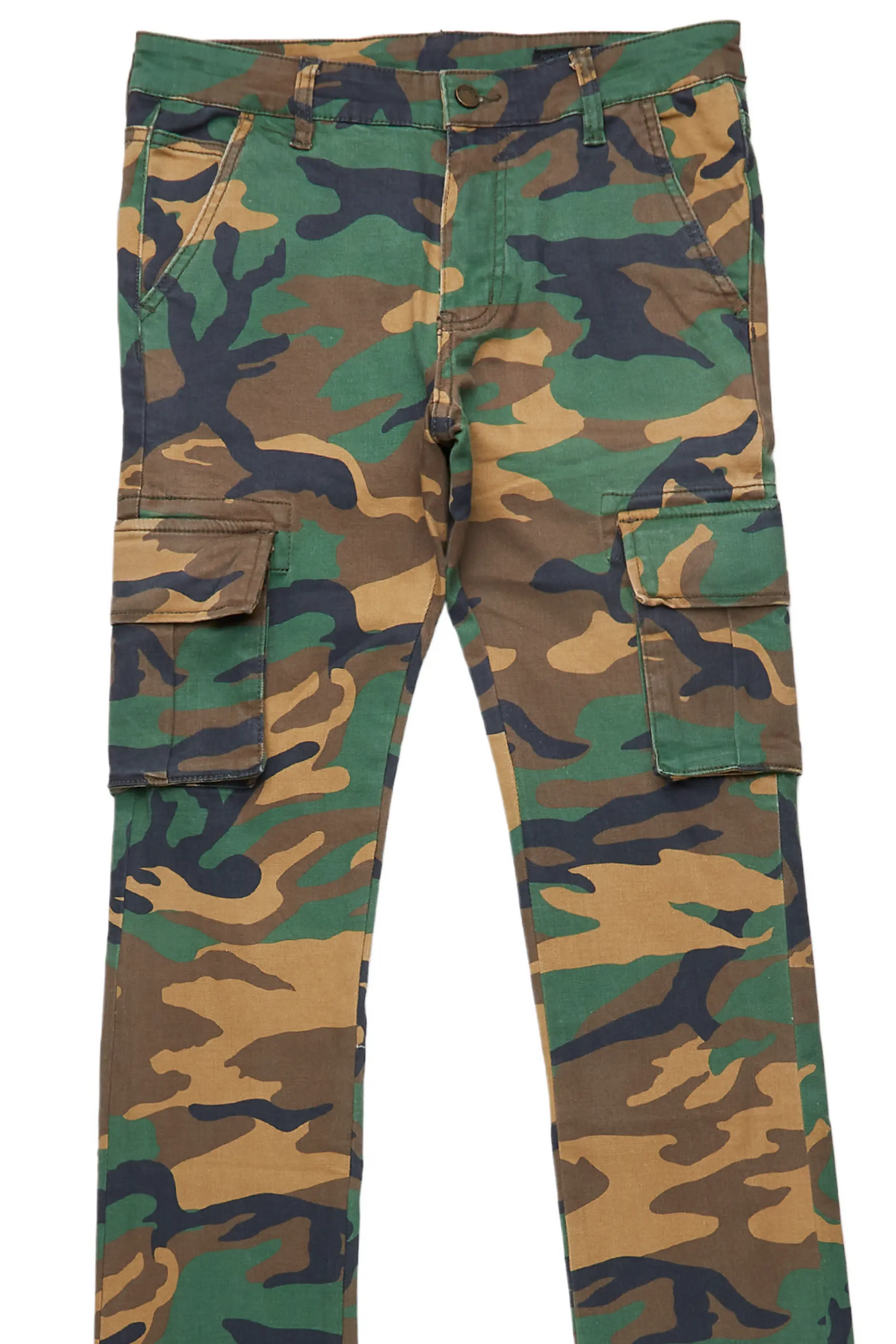 Kirrem Camo Super Stacked Flare Jean