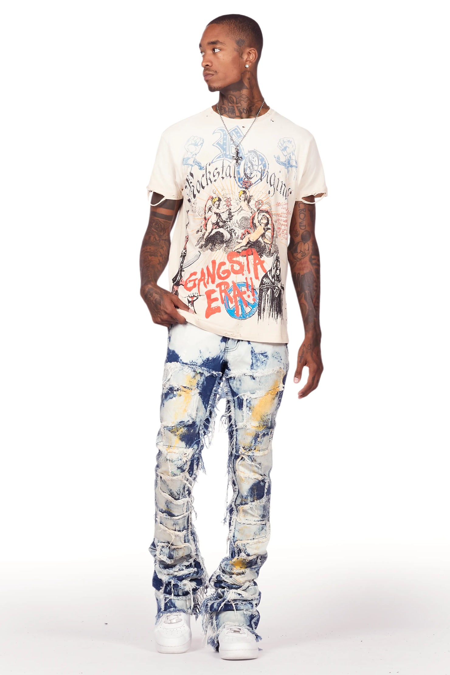 Hank Beige Oversized Graphic T-Shirt