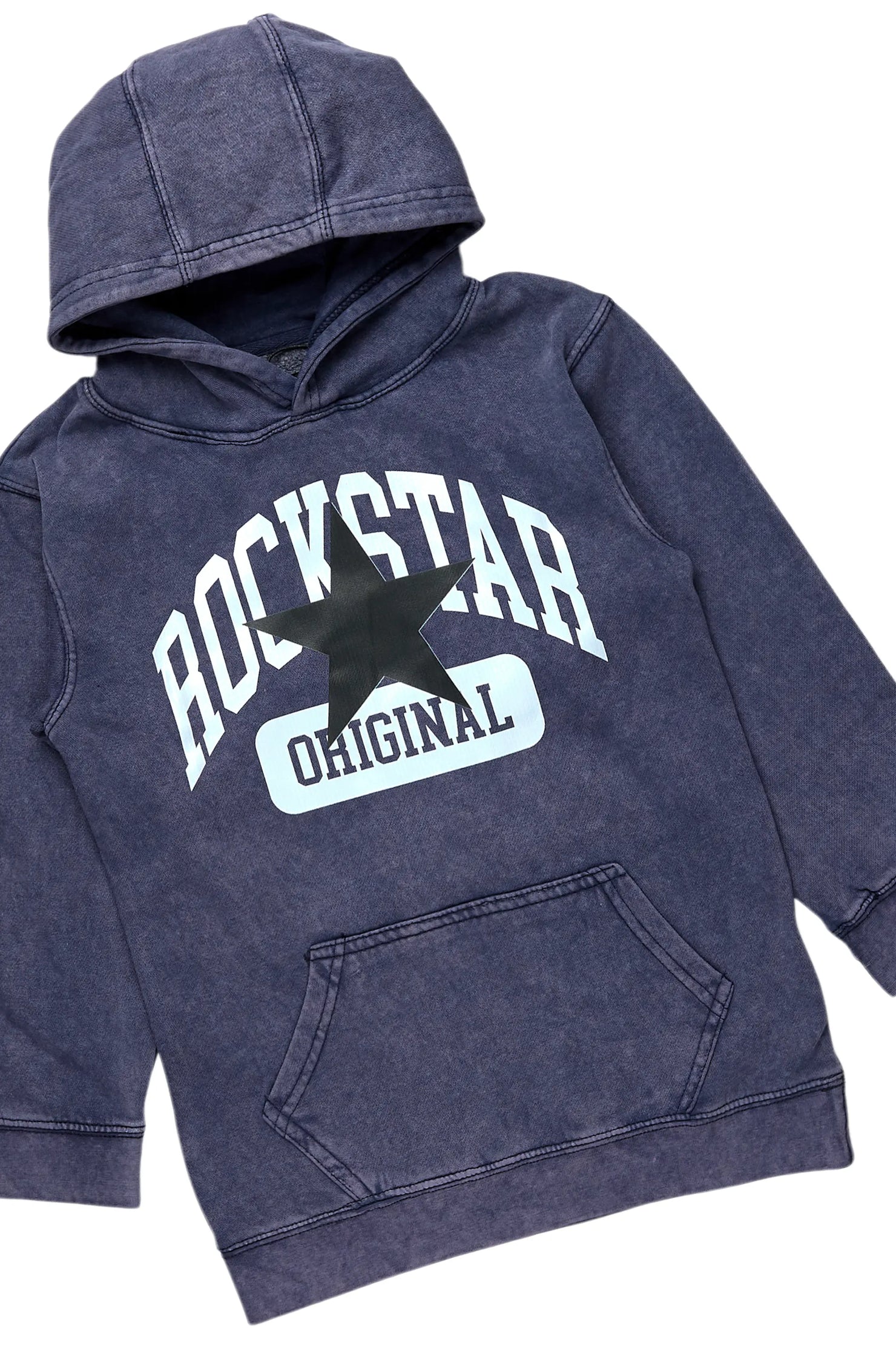 Boys Garran Vintage Navy Hoodie/Stack Flare Jean Set