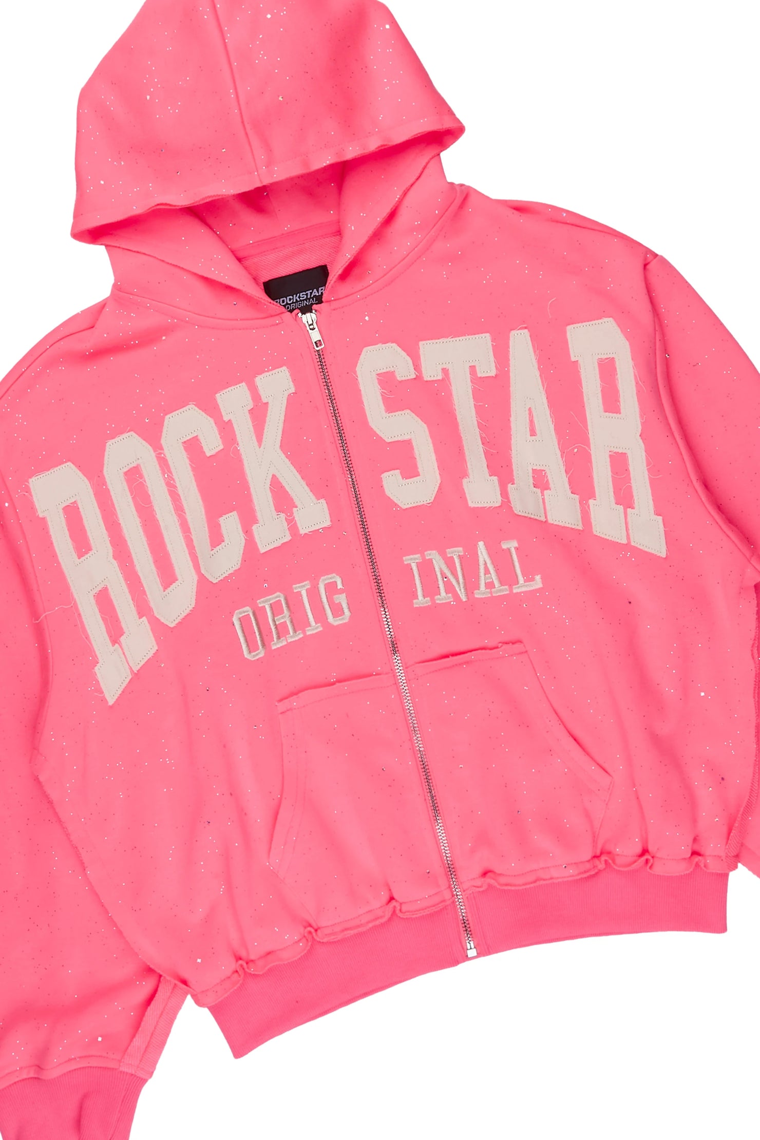 Girls Akilana Pink Hoodie Double Waisted Short Set