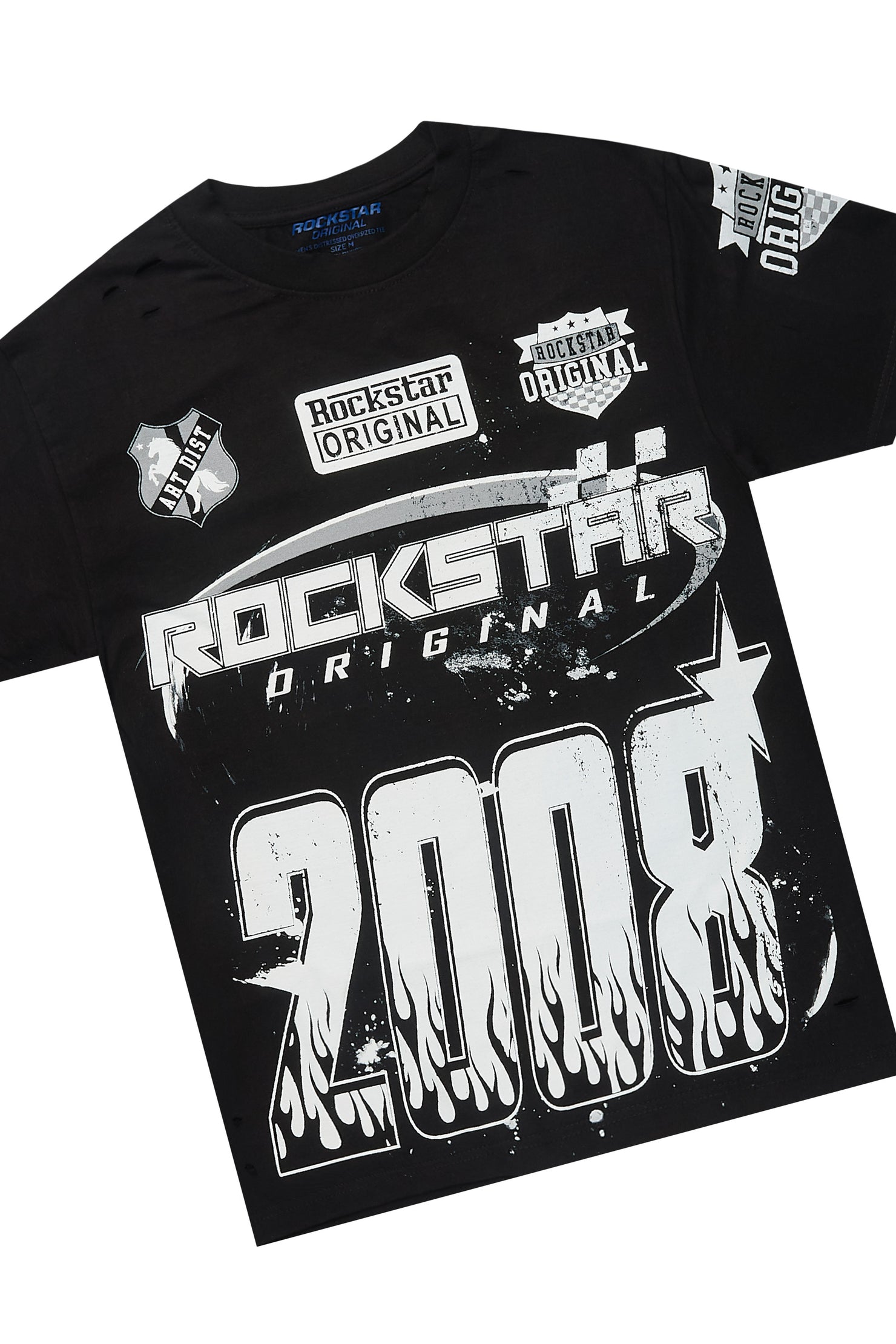 Amos Black T-Shirt/Stacked Flare Jean Bundle