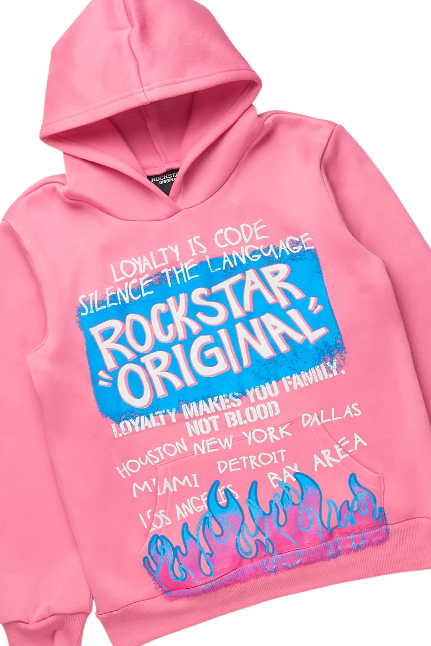 Girls Bridgette 2.0 Bubblegum Hoodie/Stacked Flare Track Set