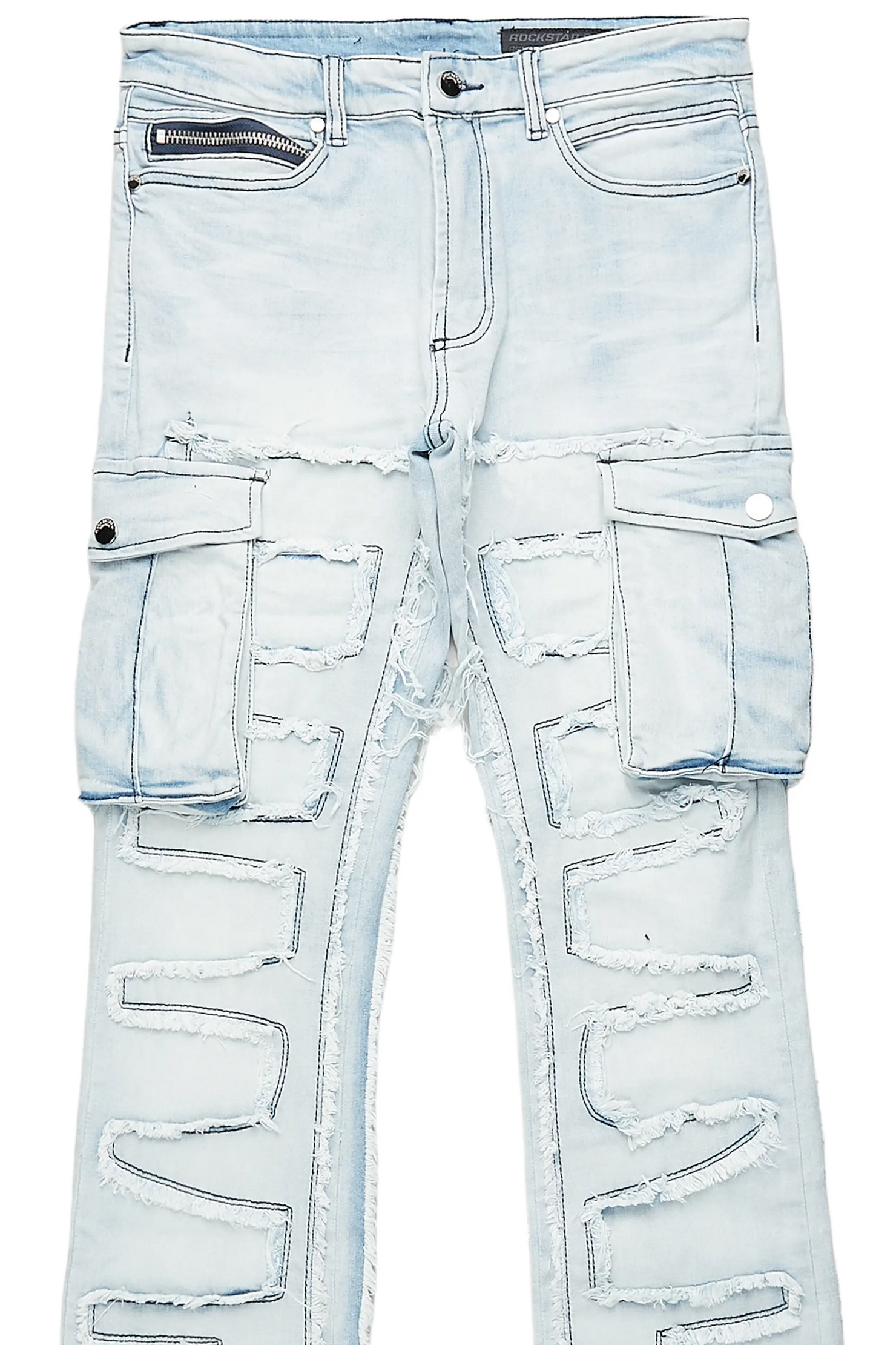 Slater Blue Stacked Flare Jean