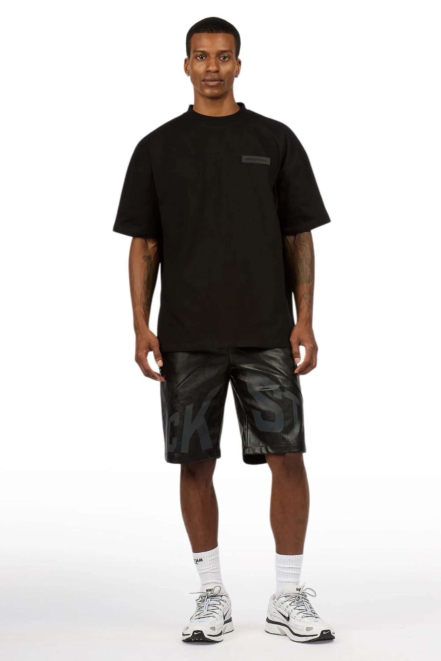 Zayn Black Graphic Short Set