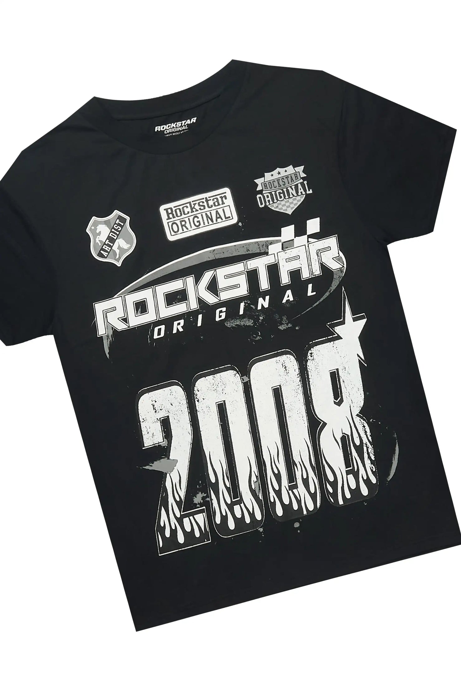 Boys Amos Black Oversized T-Shirt/Short Set