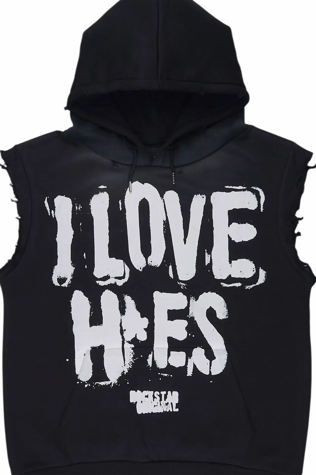 Banyan Black Cut Sleeve Hoodie