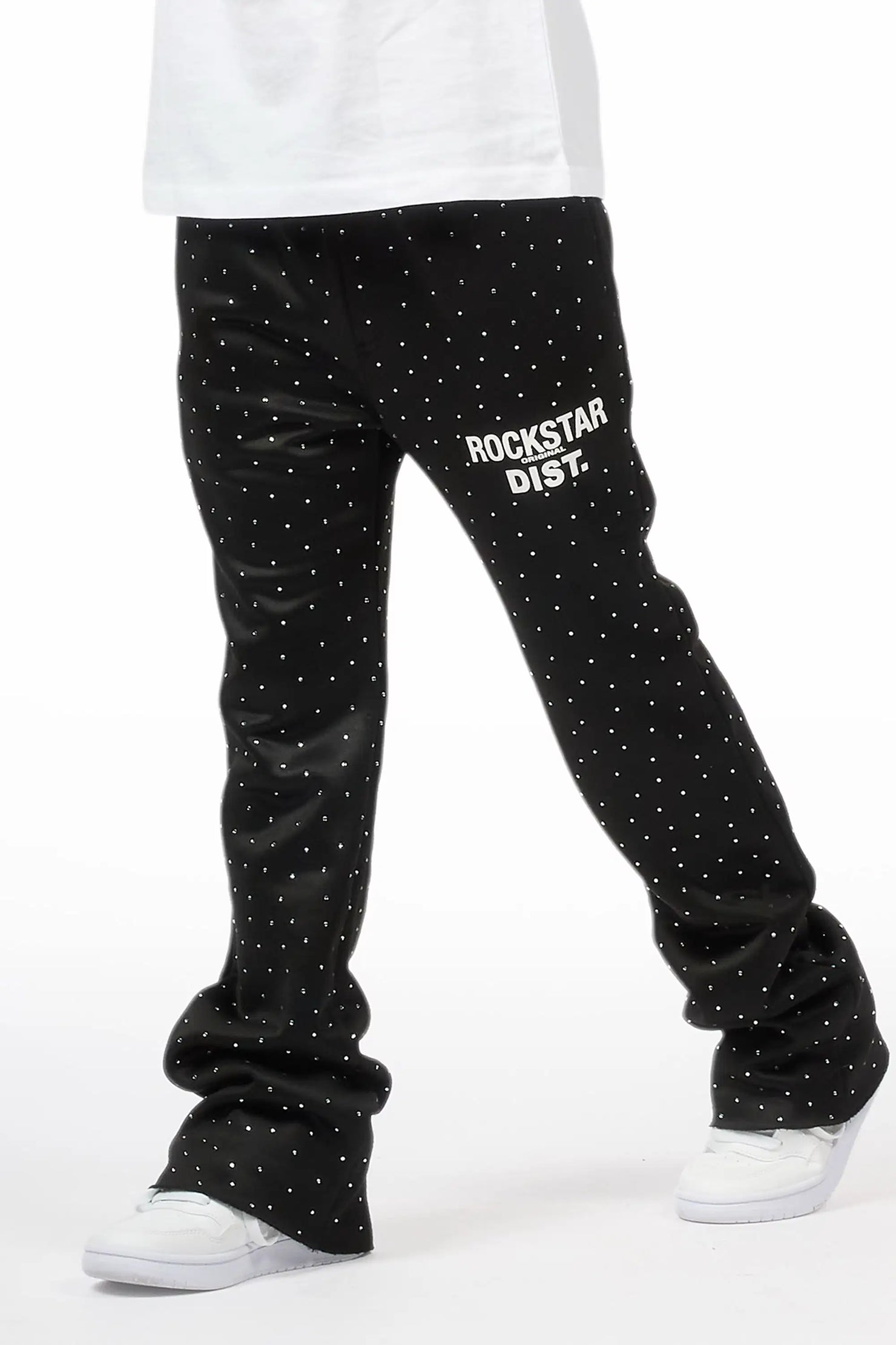 Boys Alpine Black Rhinestone Track pant