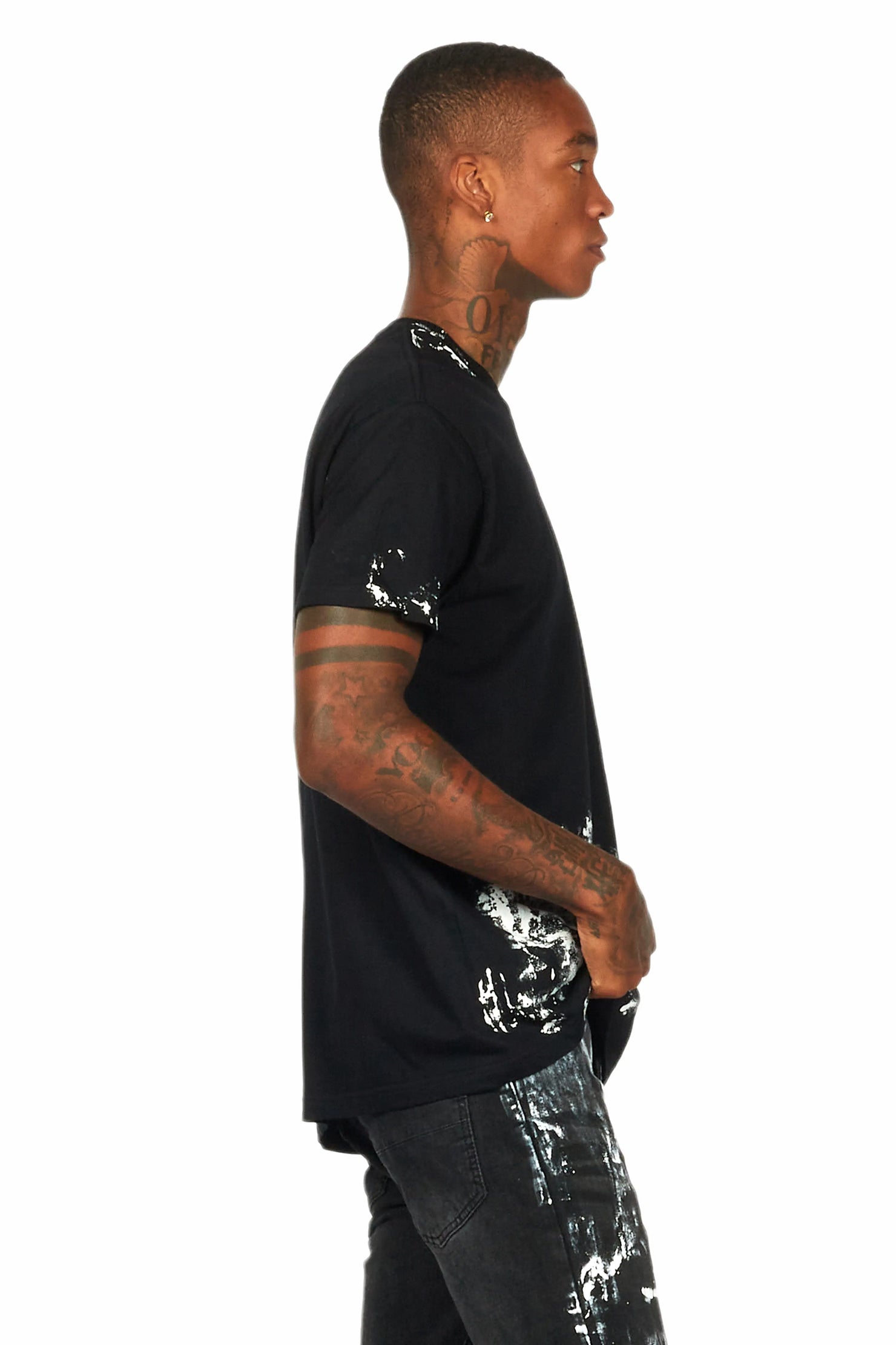 Filip Black/White Graphic Oversized T-Shirt