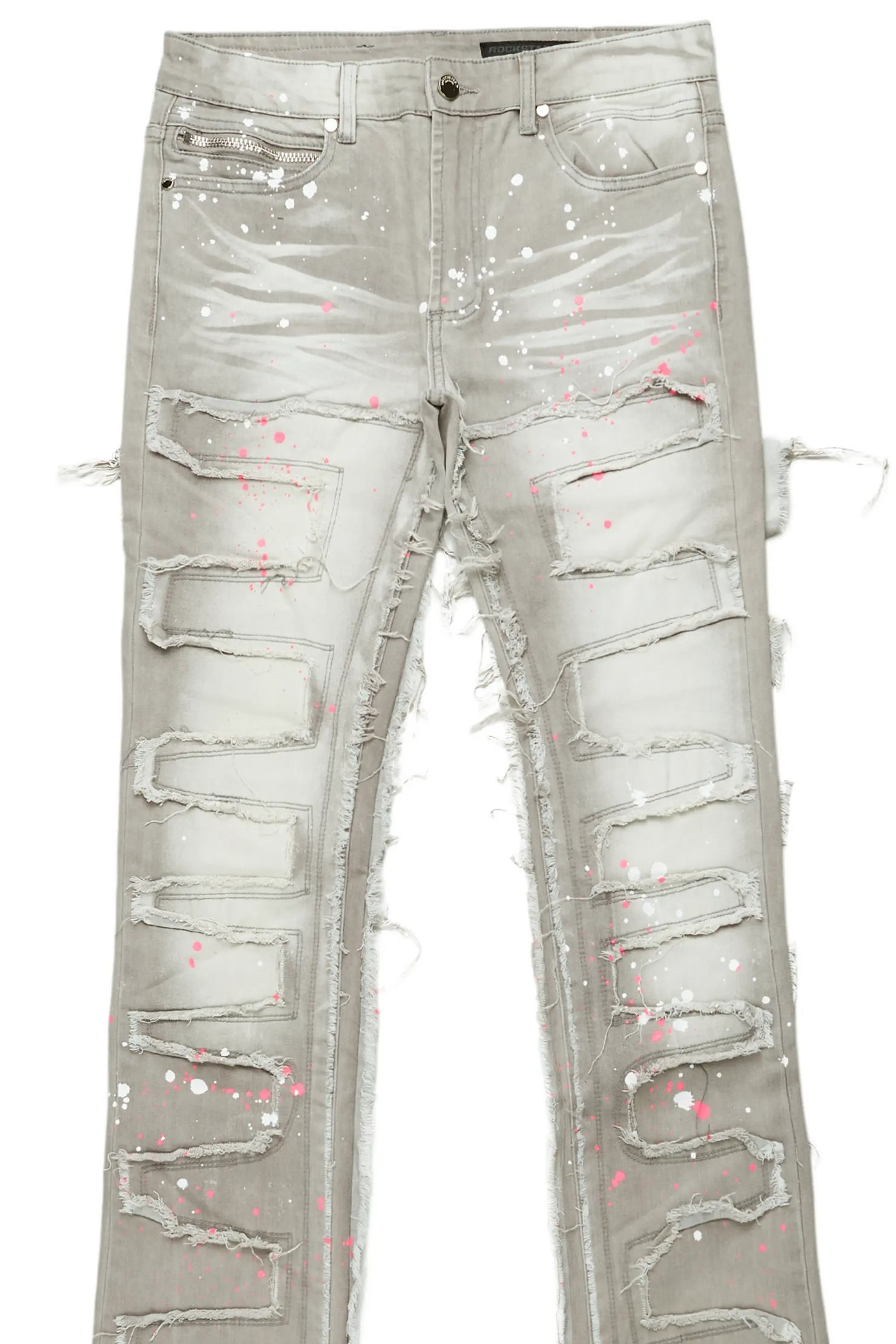 Niall Grey/Pink Painter Super Stacked Jean