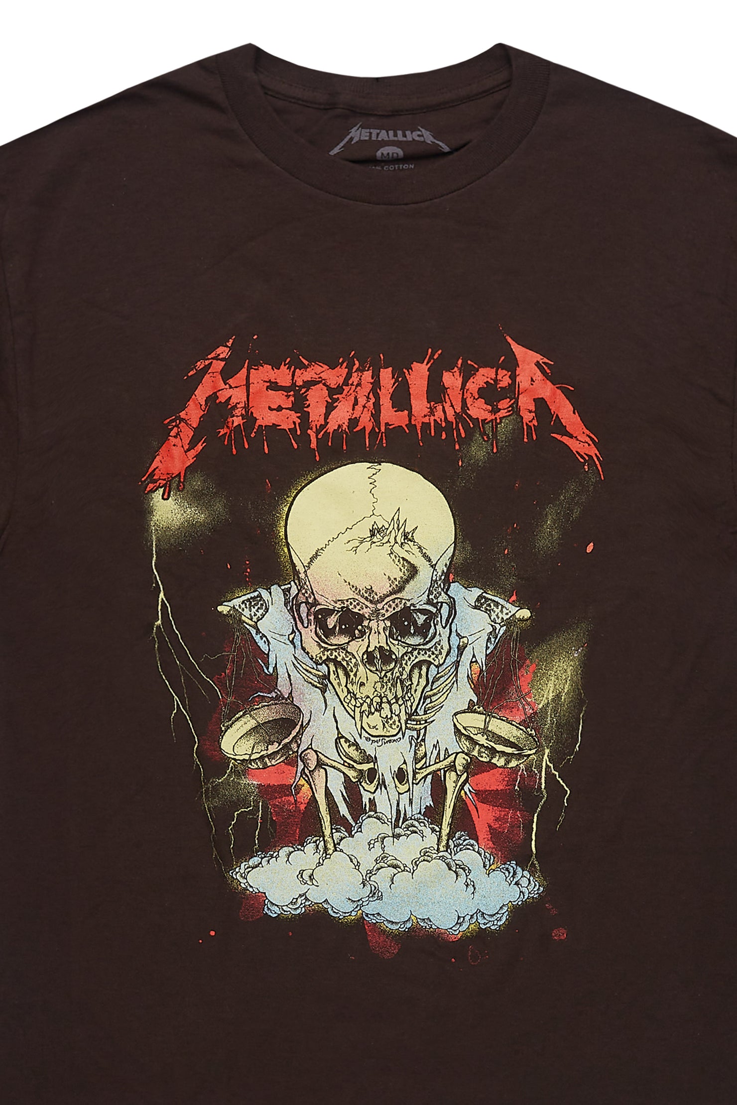 Metallica Skull Brown/Red Graphic T-Shirt