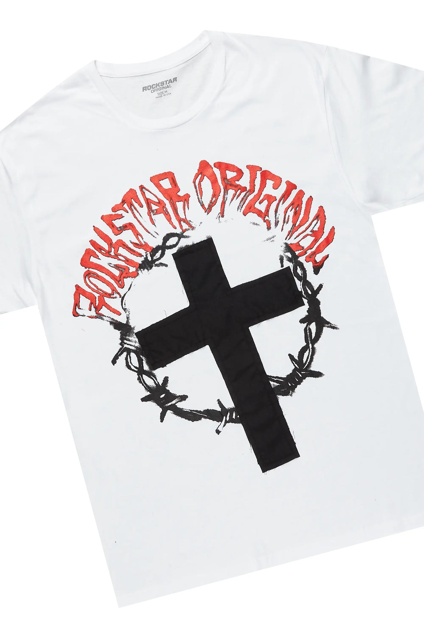 Hasim White T-Shirt/Stacked Flare Track Set