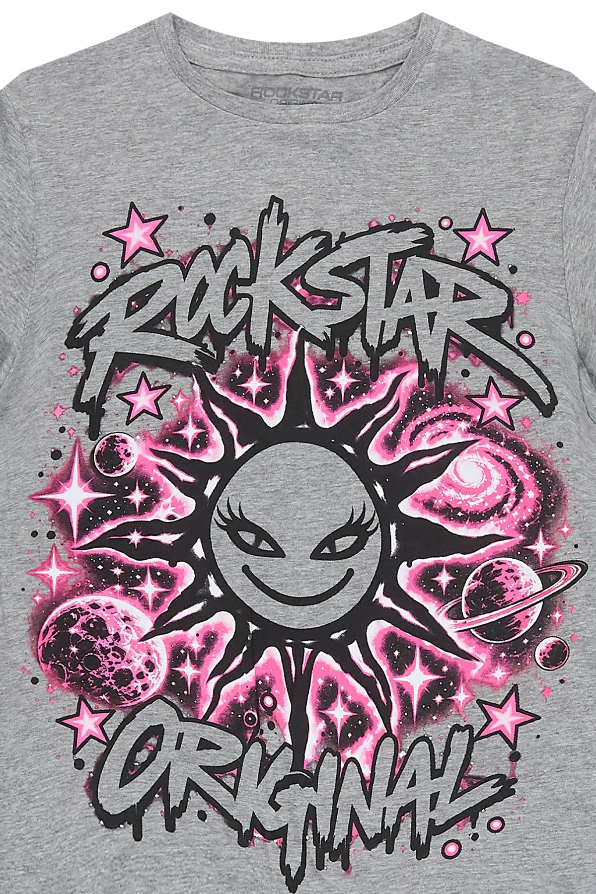 Girls Presha Heather Grey Graphic T-Shirt