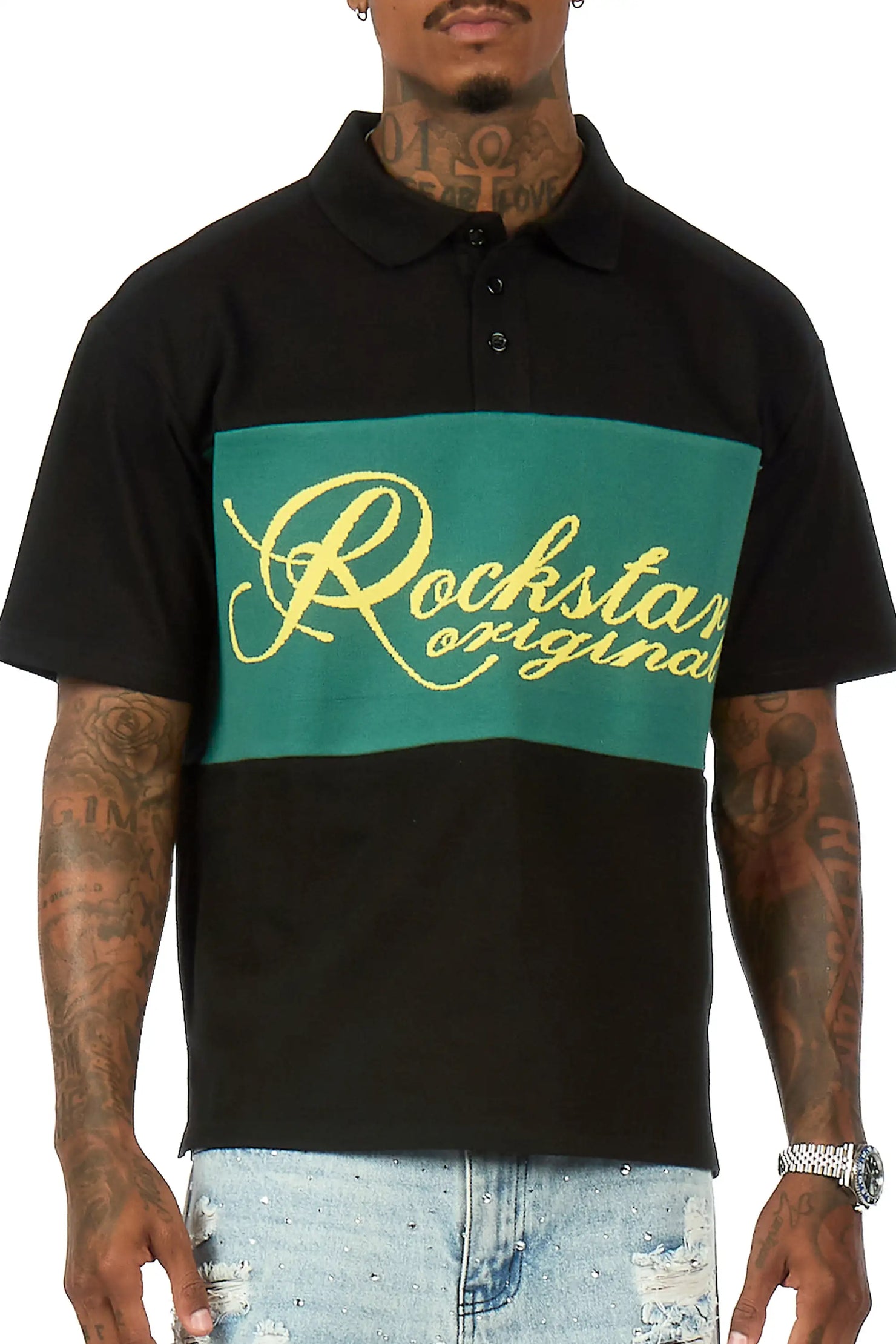 Elad Black Polo Shirt