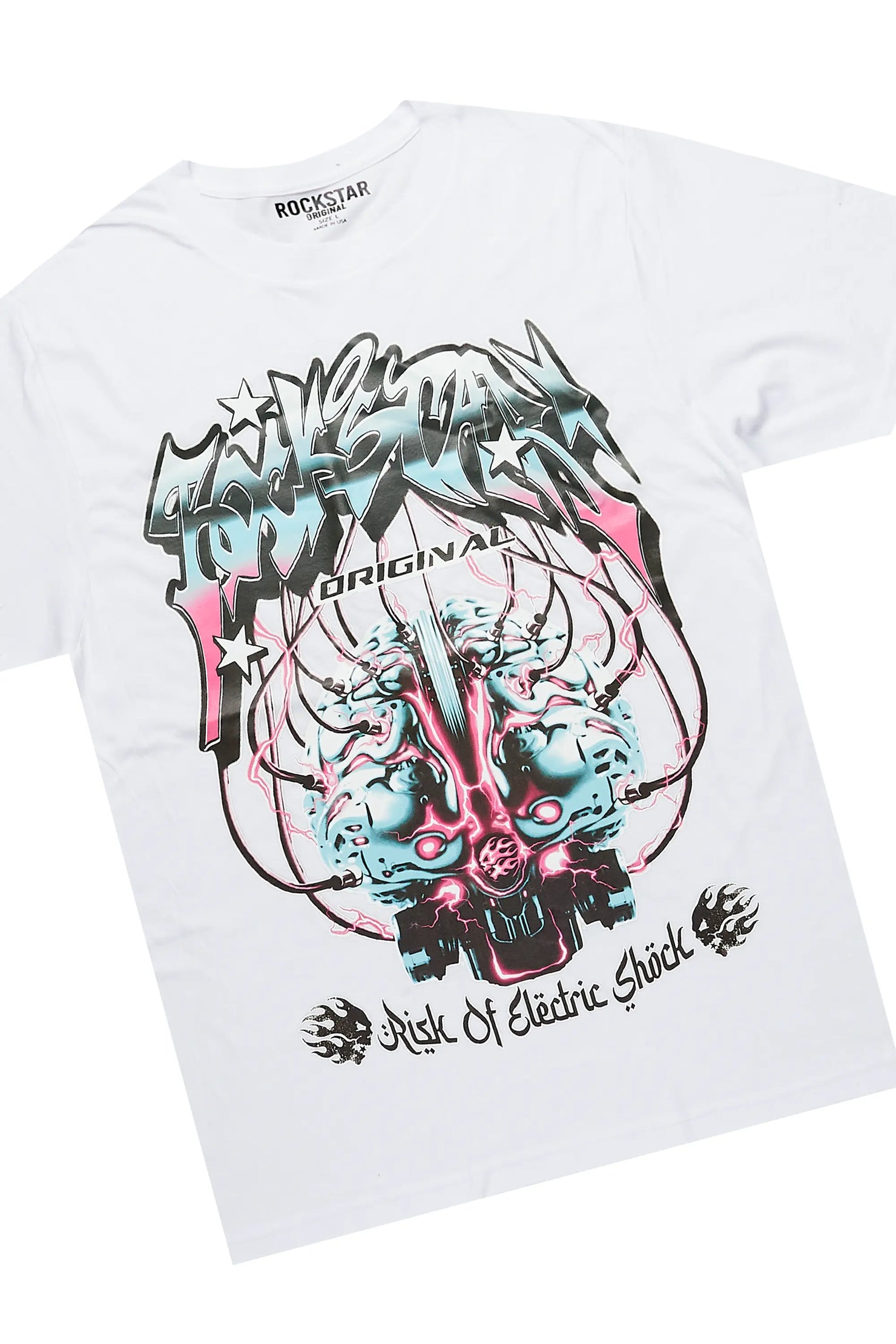 Ezekiel White/Beige T-Shirt Slim Fit Track Set