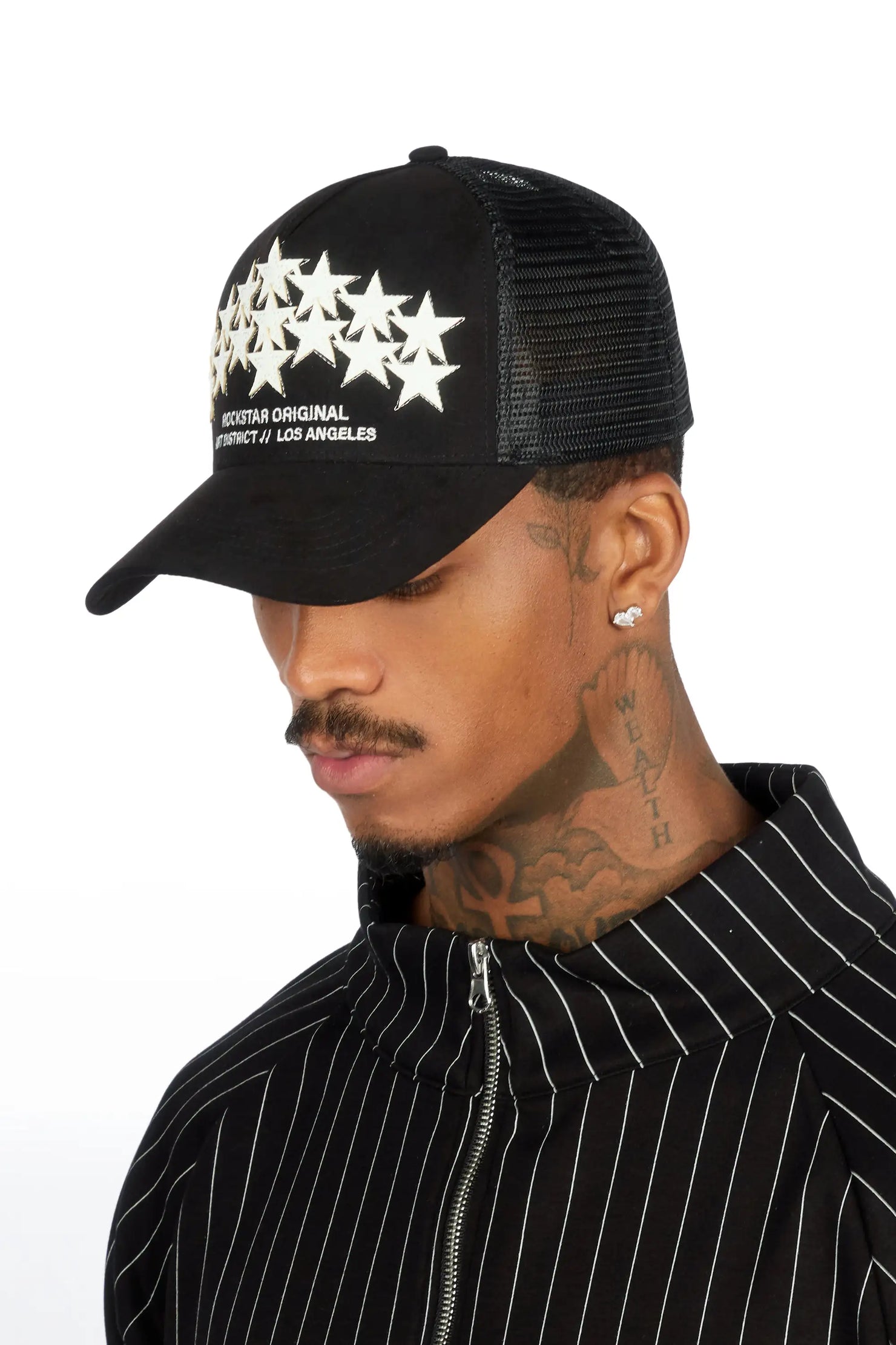 Kurve Black Rhinestone Trucker Hat