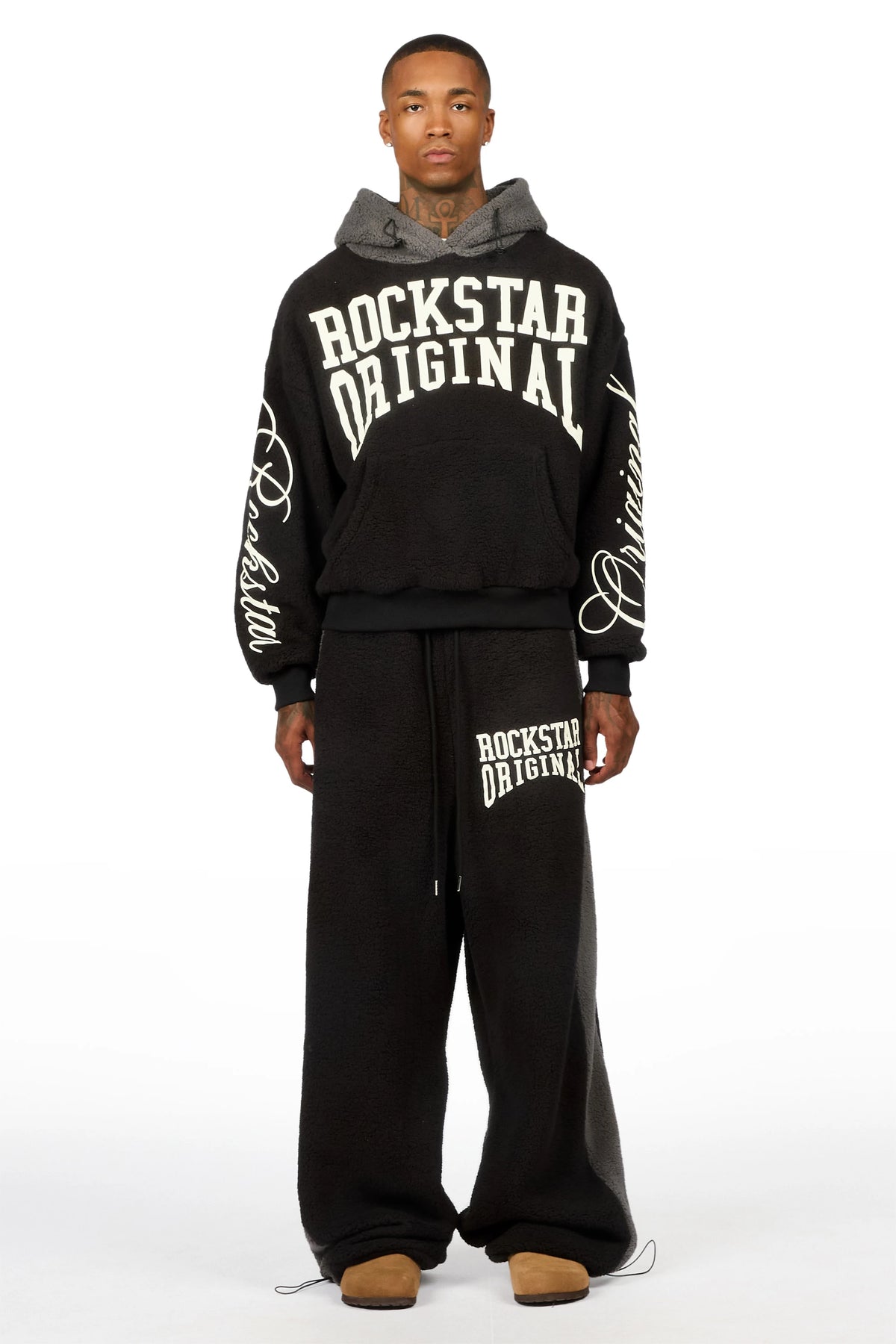 Divino Black Hoodie/Jogger Track Set