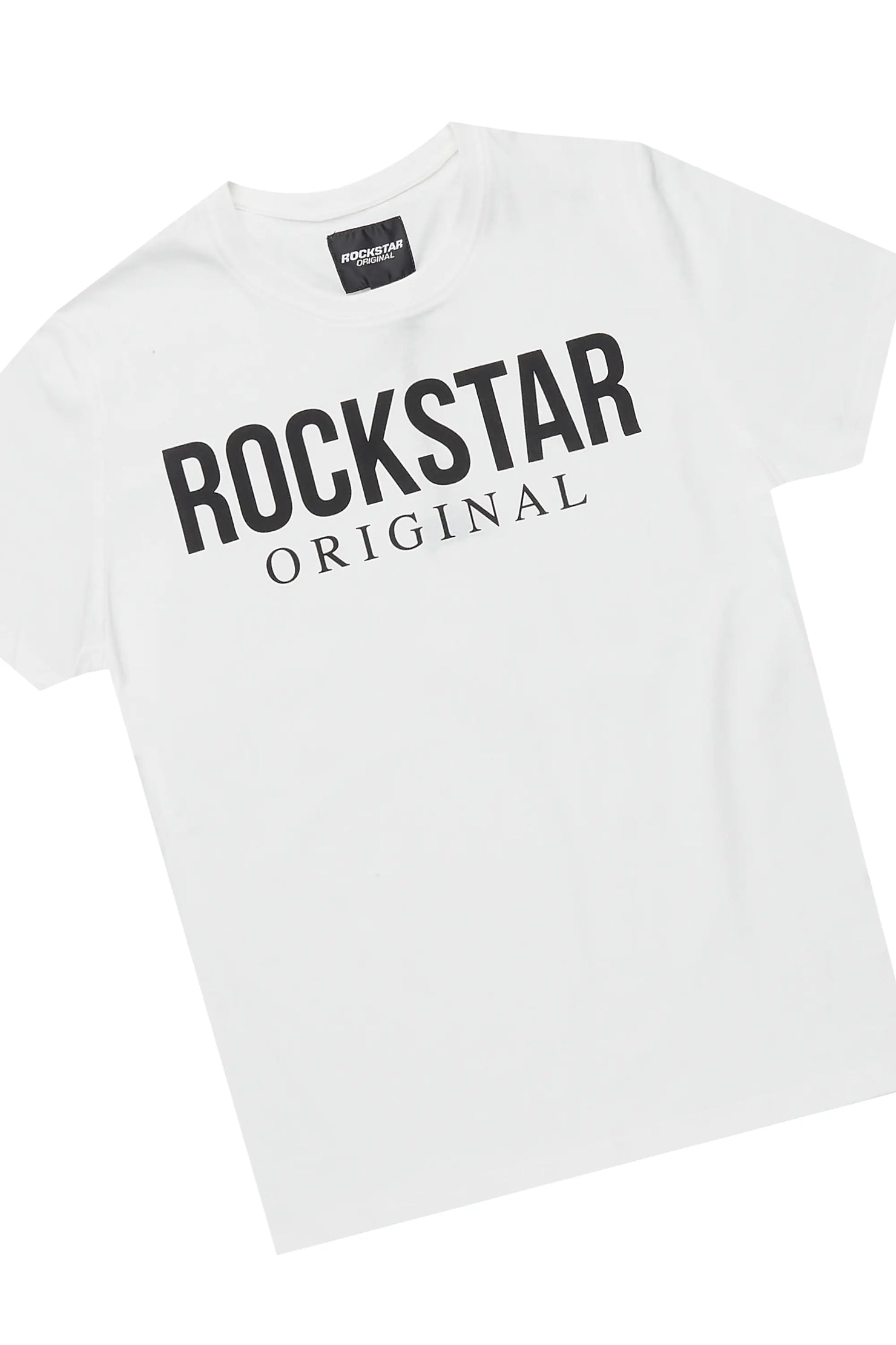 Boys Emilio White /Heather Grey T-Shirt Flare Sweat Pant Set