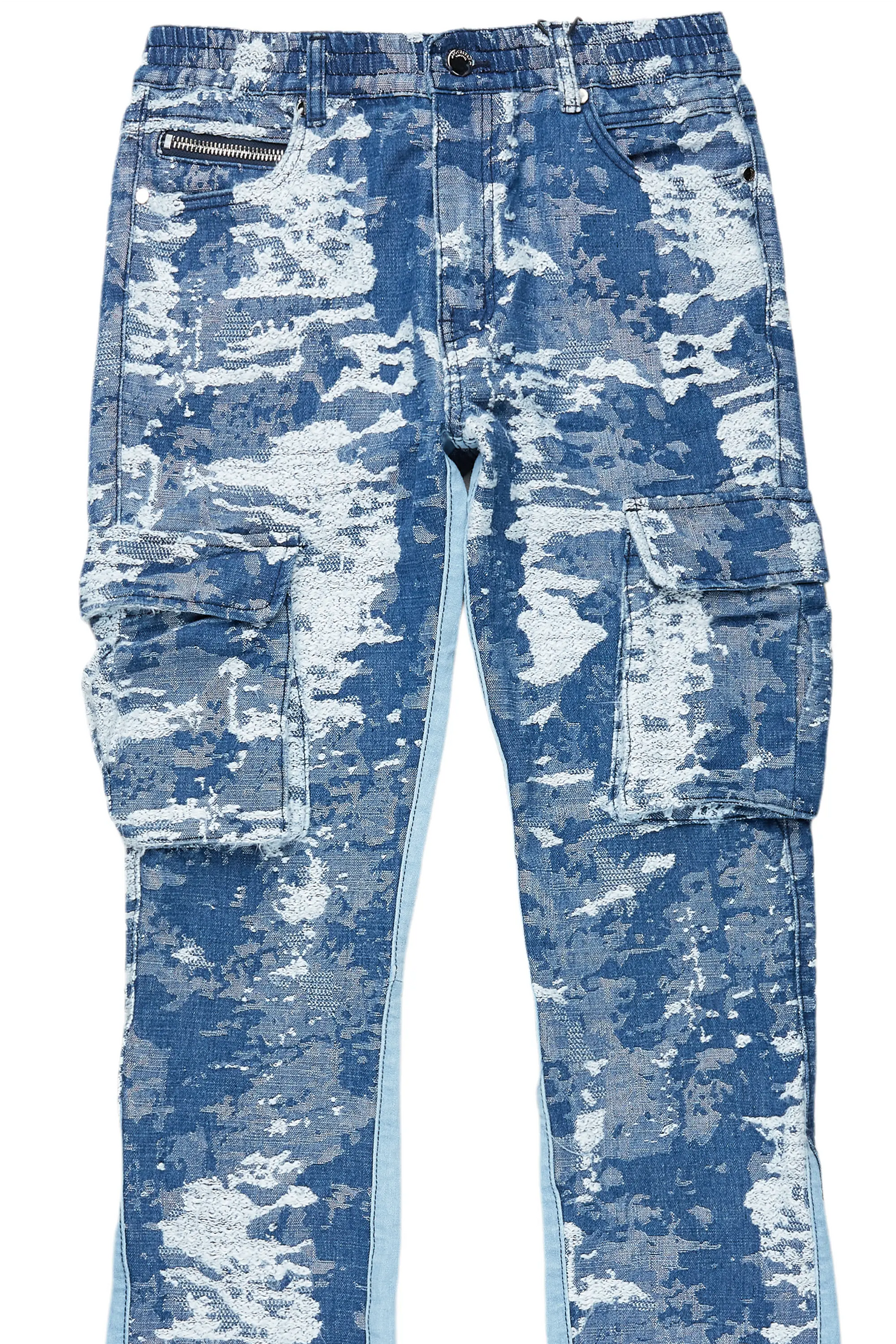 Bower Dark Blue Stacked Flare Jean