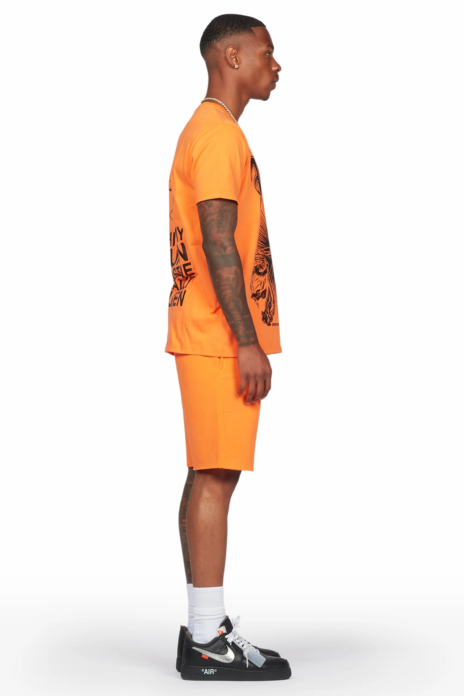 Yarden Orange T-Shirt/Short Set