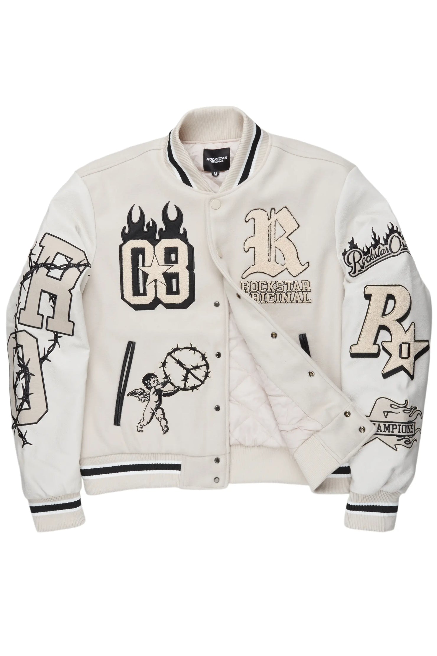 Rune Beige Varsity Jacket