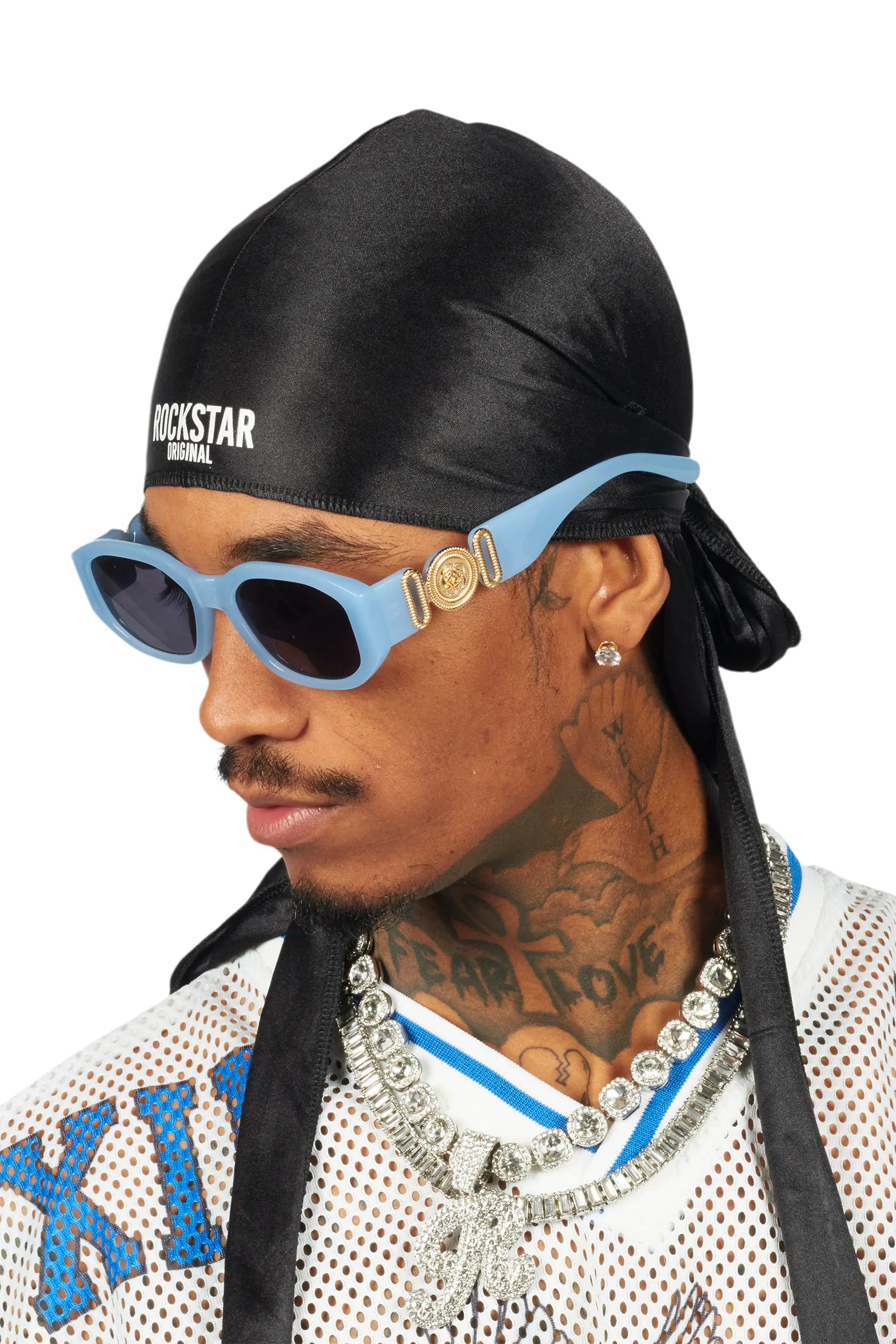 Mens Rockstar Durag Black 2 Pack