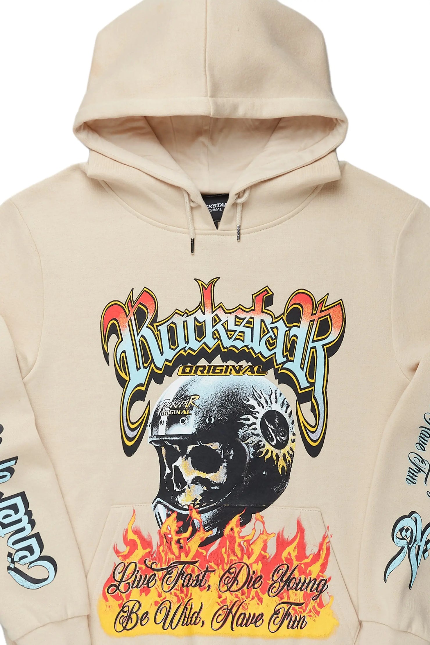 Alistair Beige Graphic Hoodie