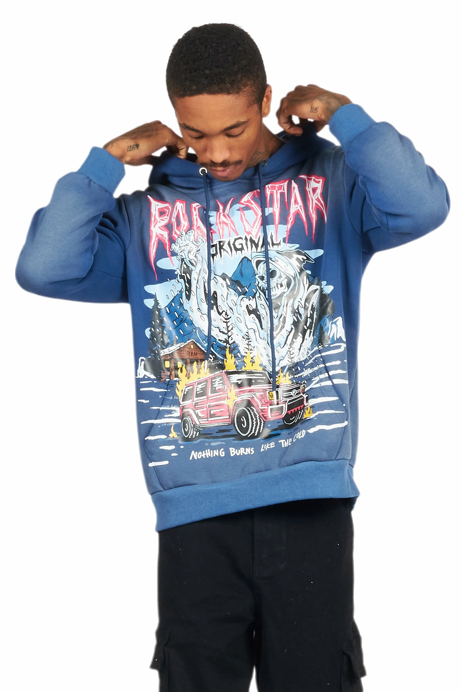 Kip Navy Graphic Hoodie