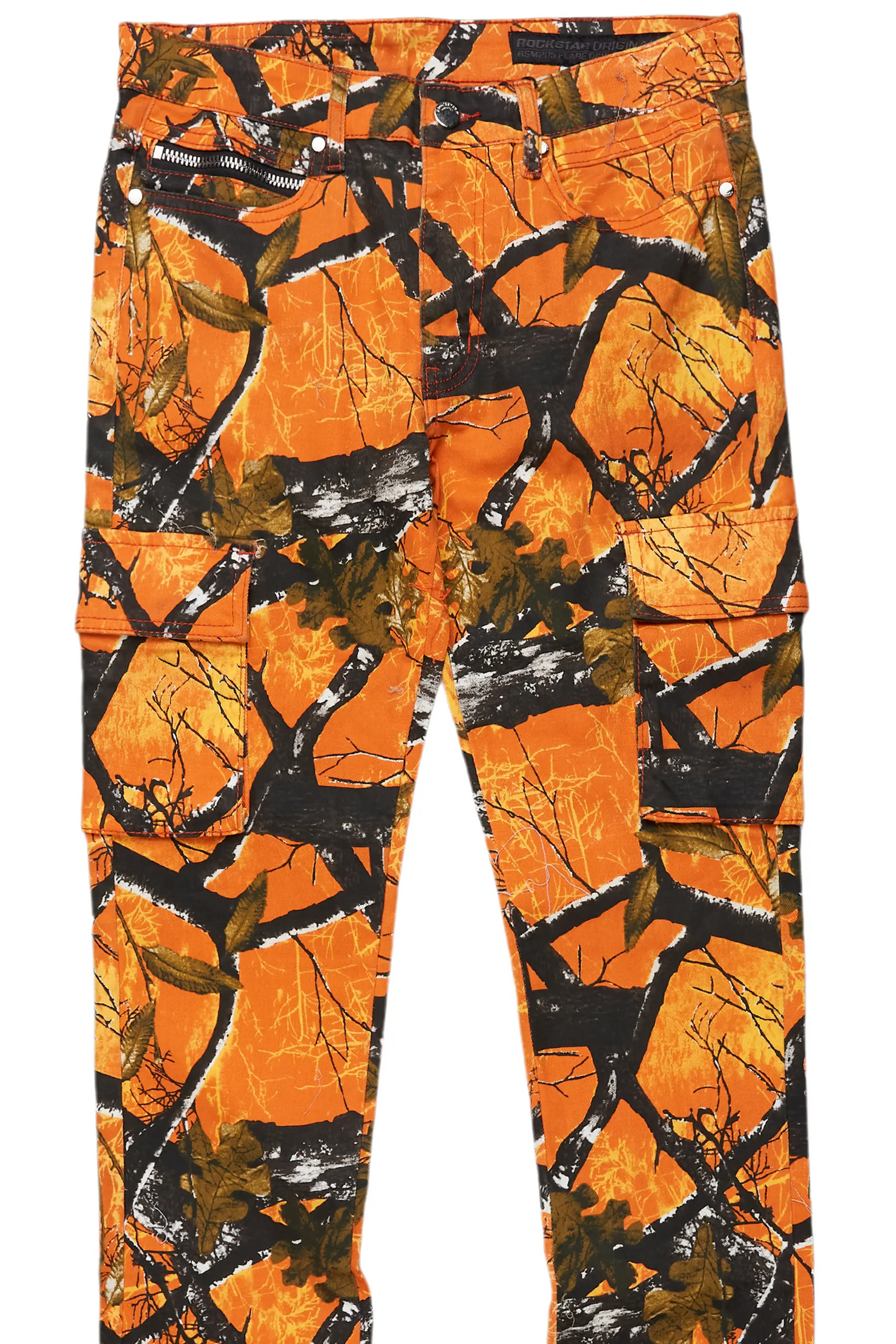 Waage Orange Tree Camo Cargo Stacked Flare Jean
