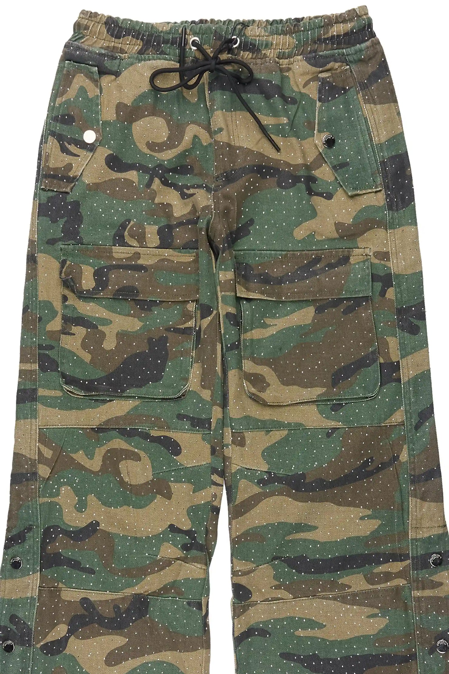Yuri Camo Rhinestone Baggy Fit Jean