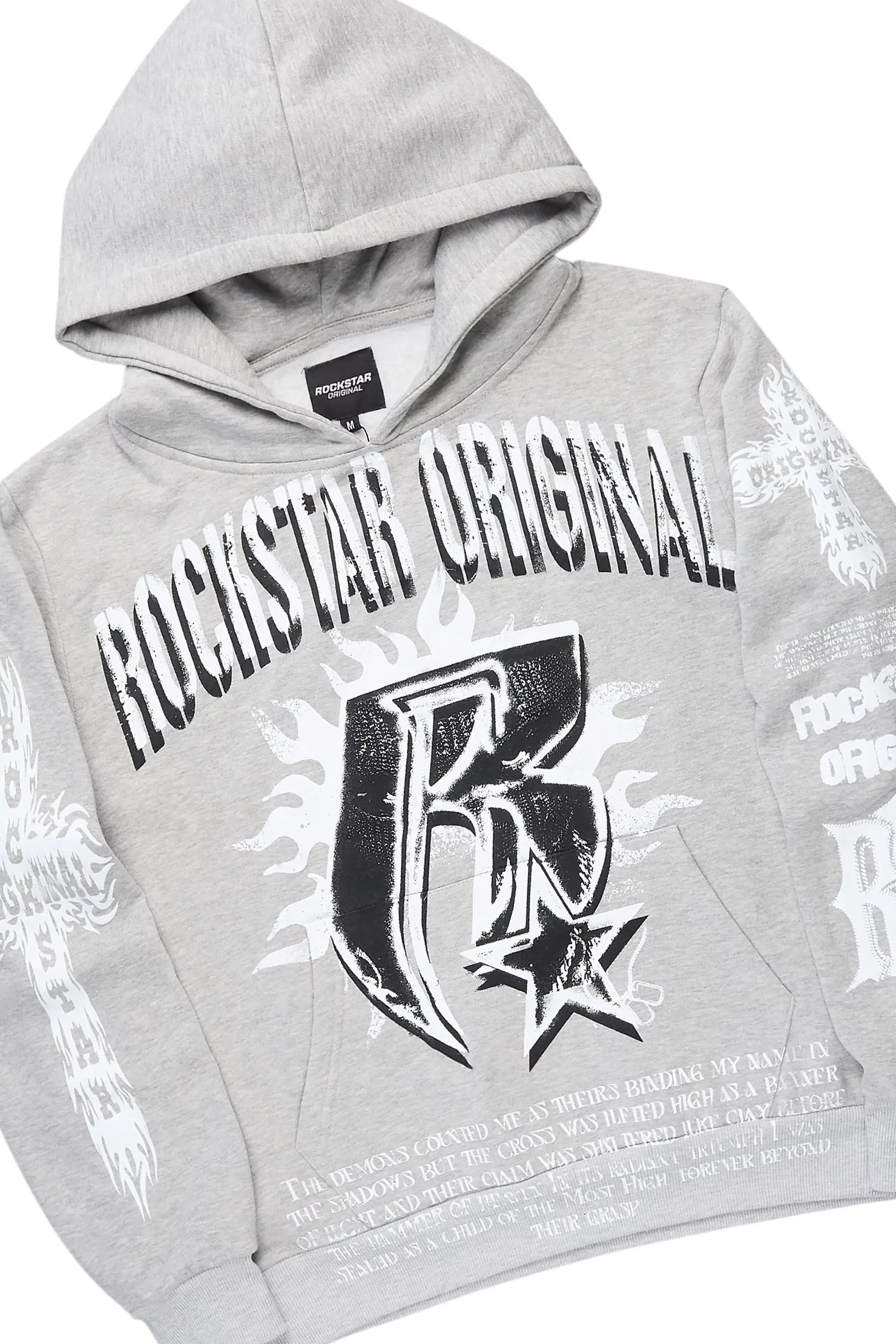 Raxil Heather Grey/Black Hoodie/Super Stacked Track Set