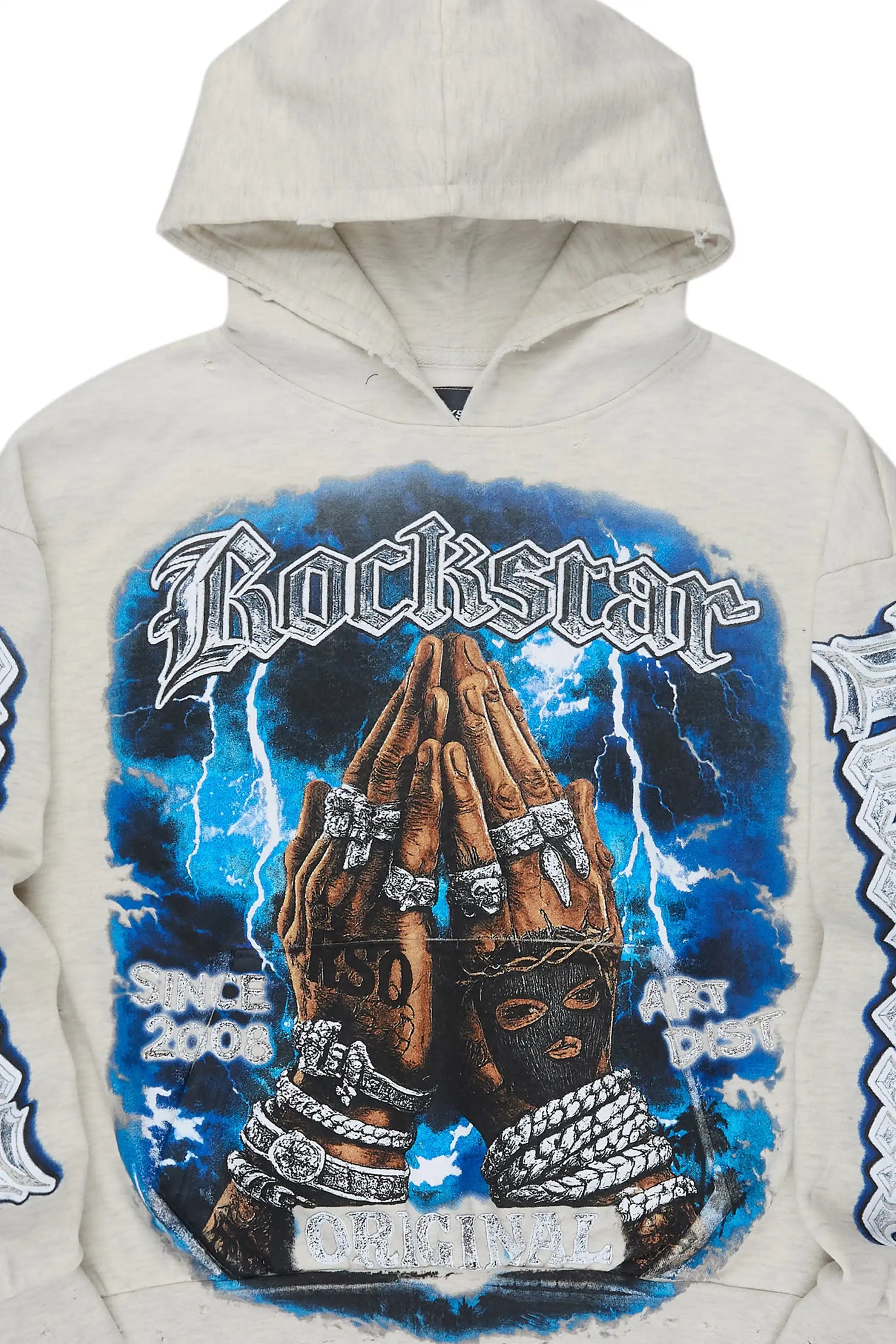 Lakeila Light Oatmeal Graphic Hoodie