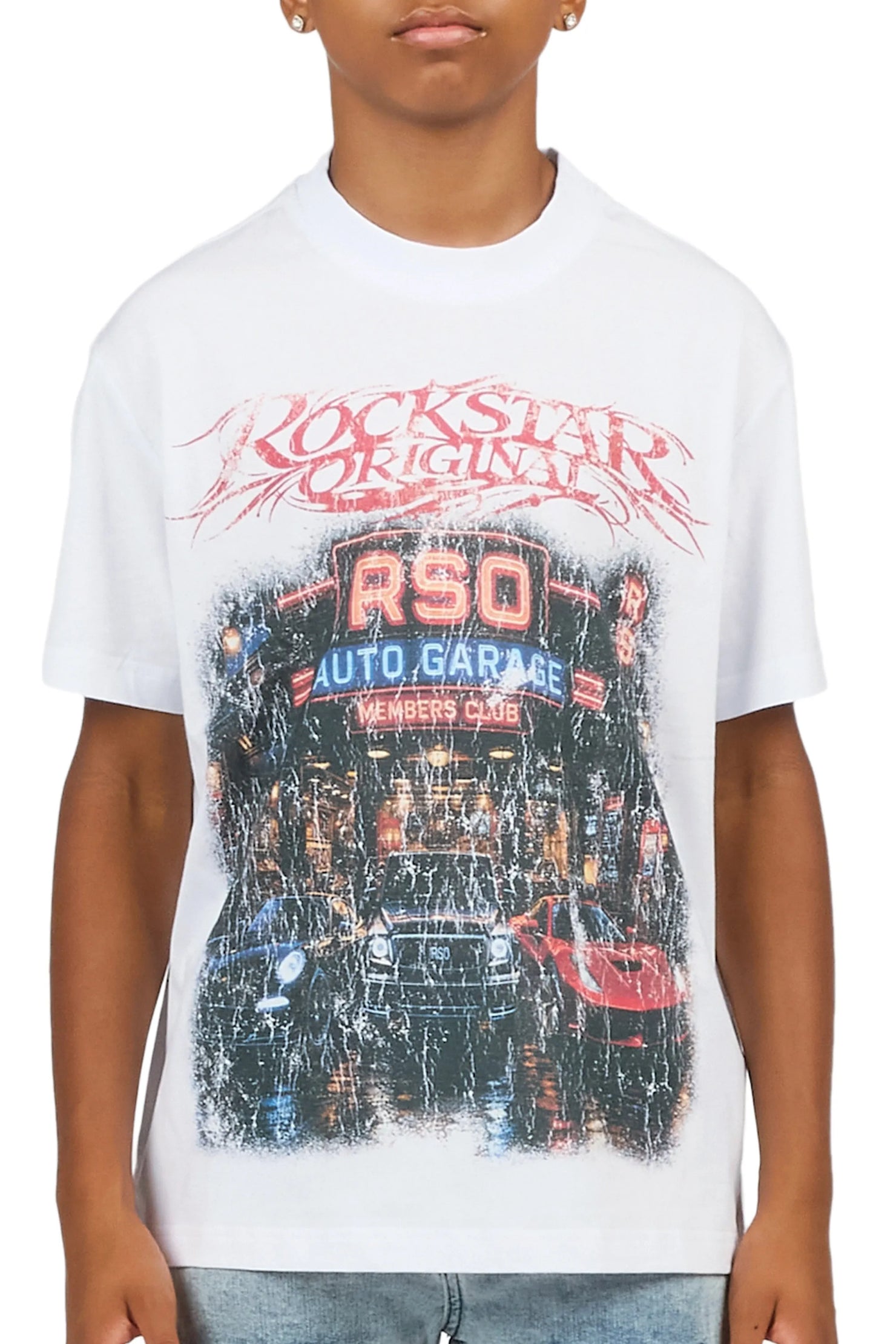 Boys Aarav White Graphic T-Shirt